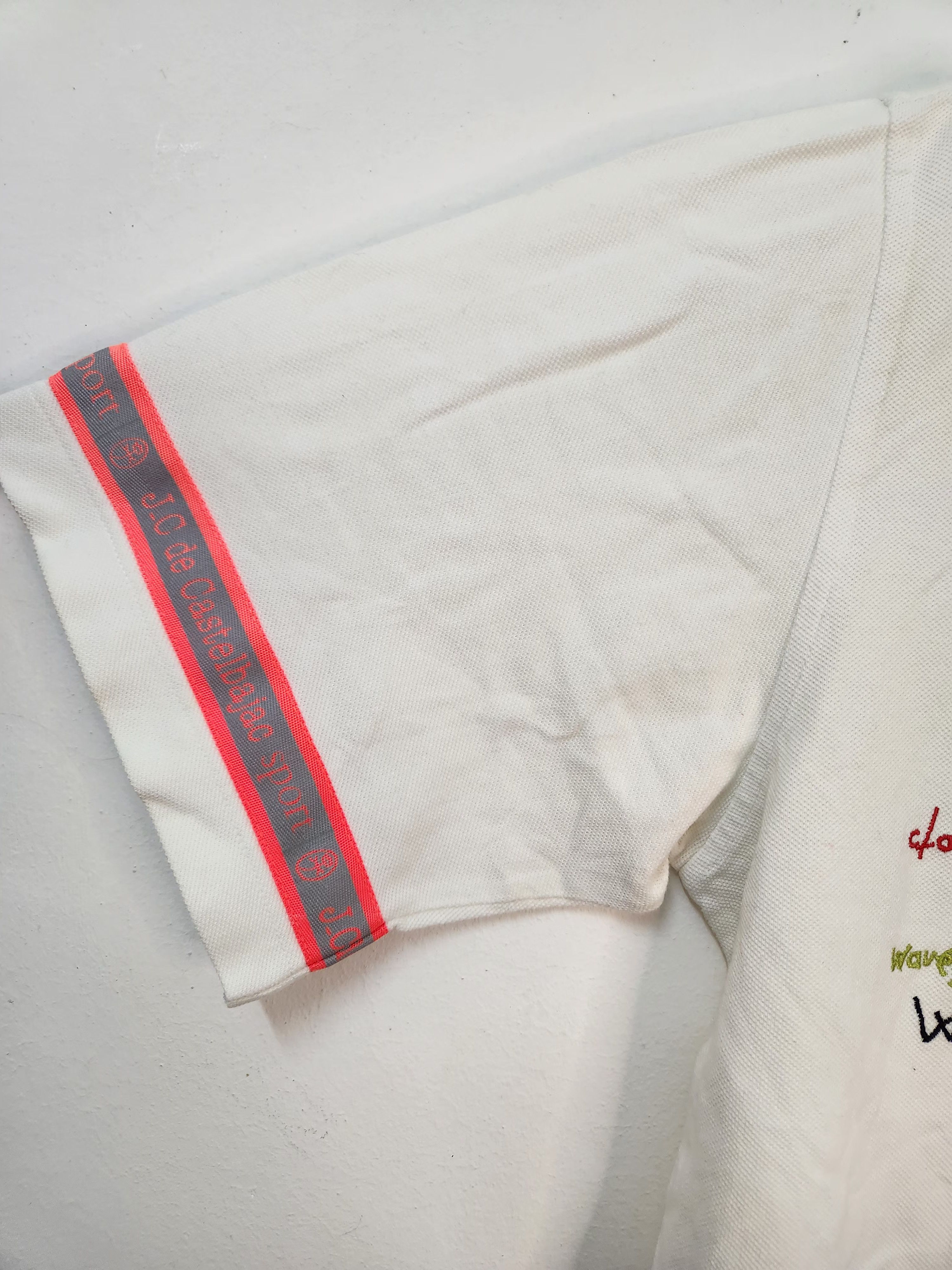 Jean Charles De Castelbajac Vintage Jean Charles De Castelbajac White Polo Shirt Size US XL / EU 56 / 4 - 5 Thumbnail