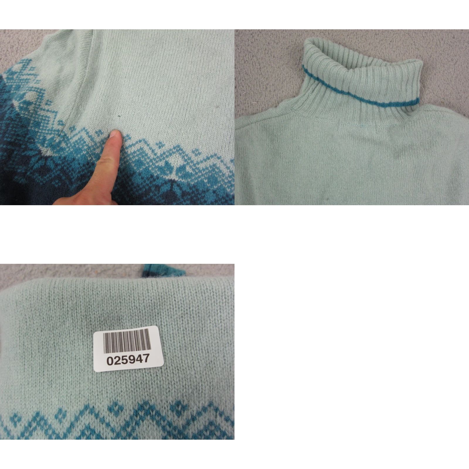 Old Navy VINTAGE Old Navy Sweater Women's XL Blue Turtleneck Wool Knit 90s Pullover Warm Casual Mens Womens Belts? Size XL / US 12-14 / IT 48-50 - 9 Thumbnail