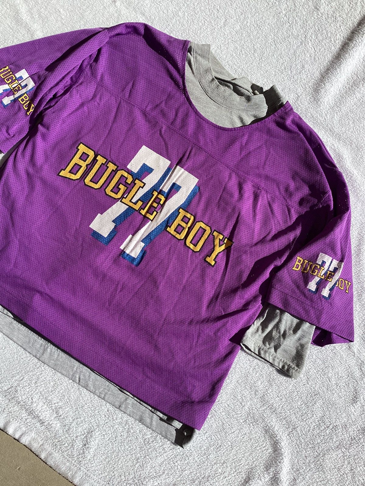 Bugle Boy × Vintage Vtg 90s/Y2K bugle boy jersey & long sleeve combination item Size US L / EU 52-54 / 3 - 2 Thumbnail