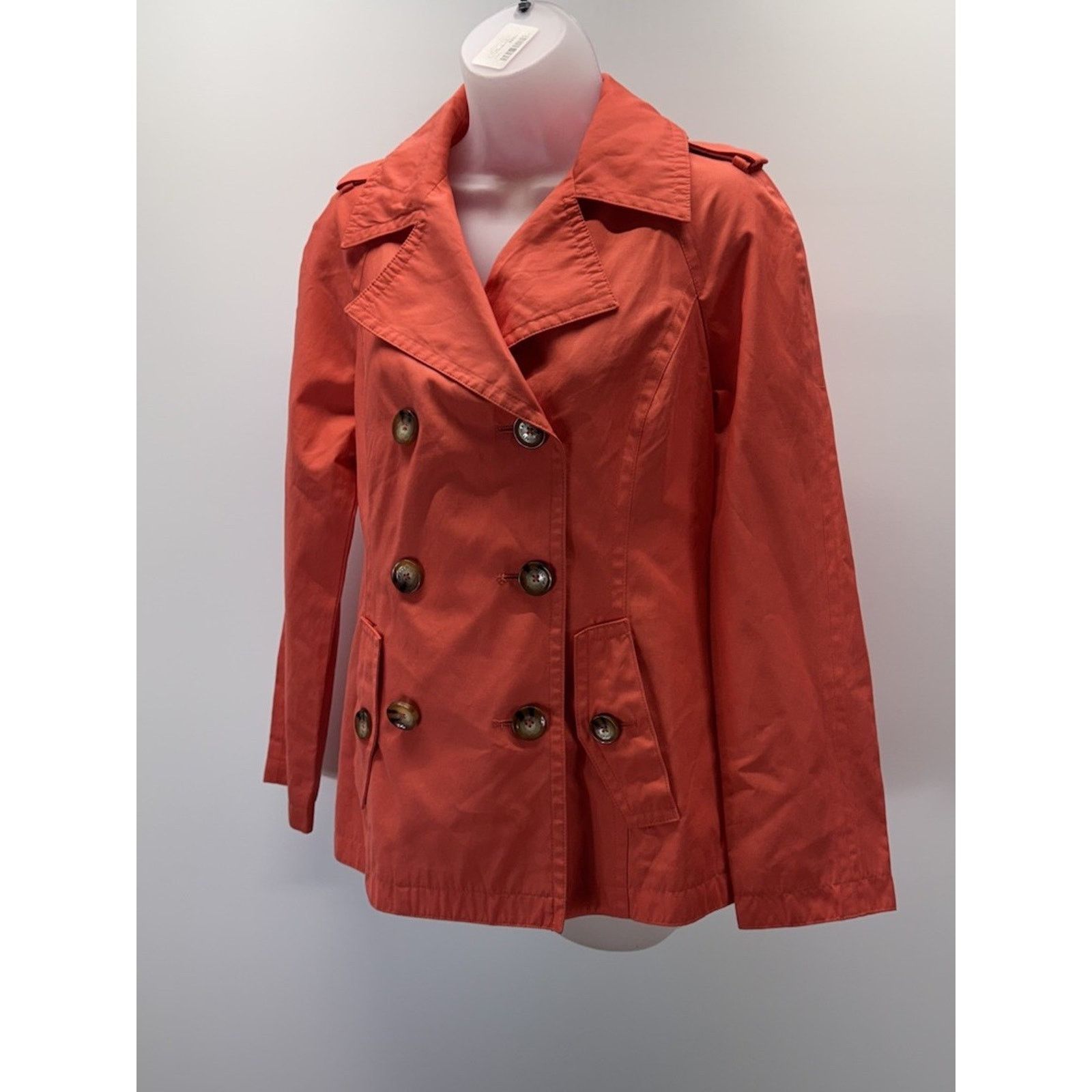 Michael Kors Michael Kors Orange Trench Coat Rain Jacket Women’s XS Size M / US 6-8 / IT 42-44 - 1 Thumbnail