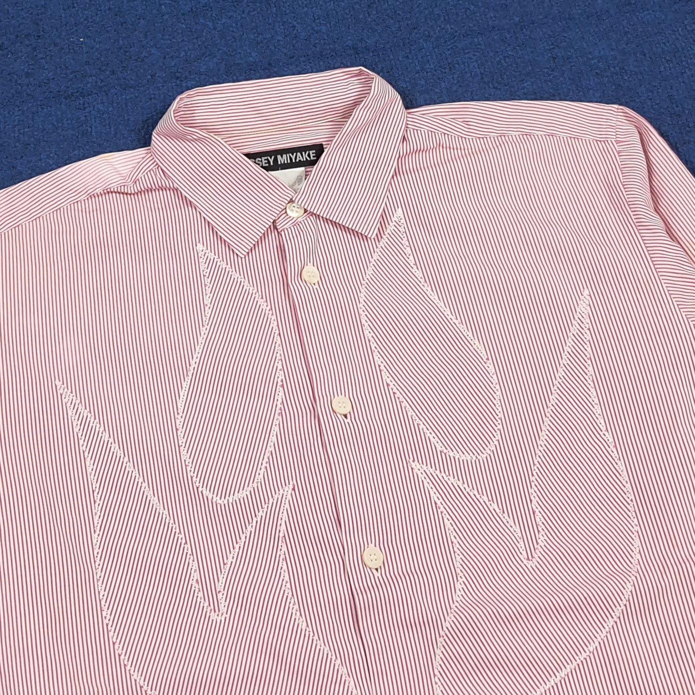 Issey Miyake Rare Issey Miyake Striped Shirt Fire Stitched C294N73 Size US M / EU 48-50 / 2 - 2 Thumbnail