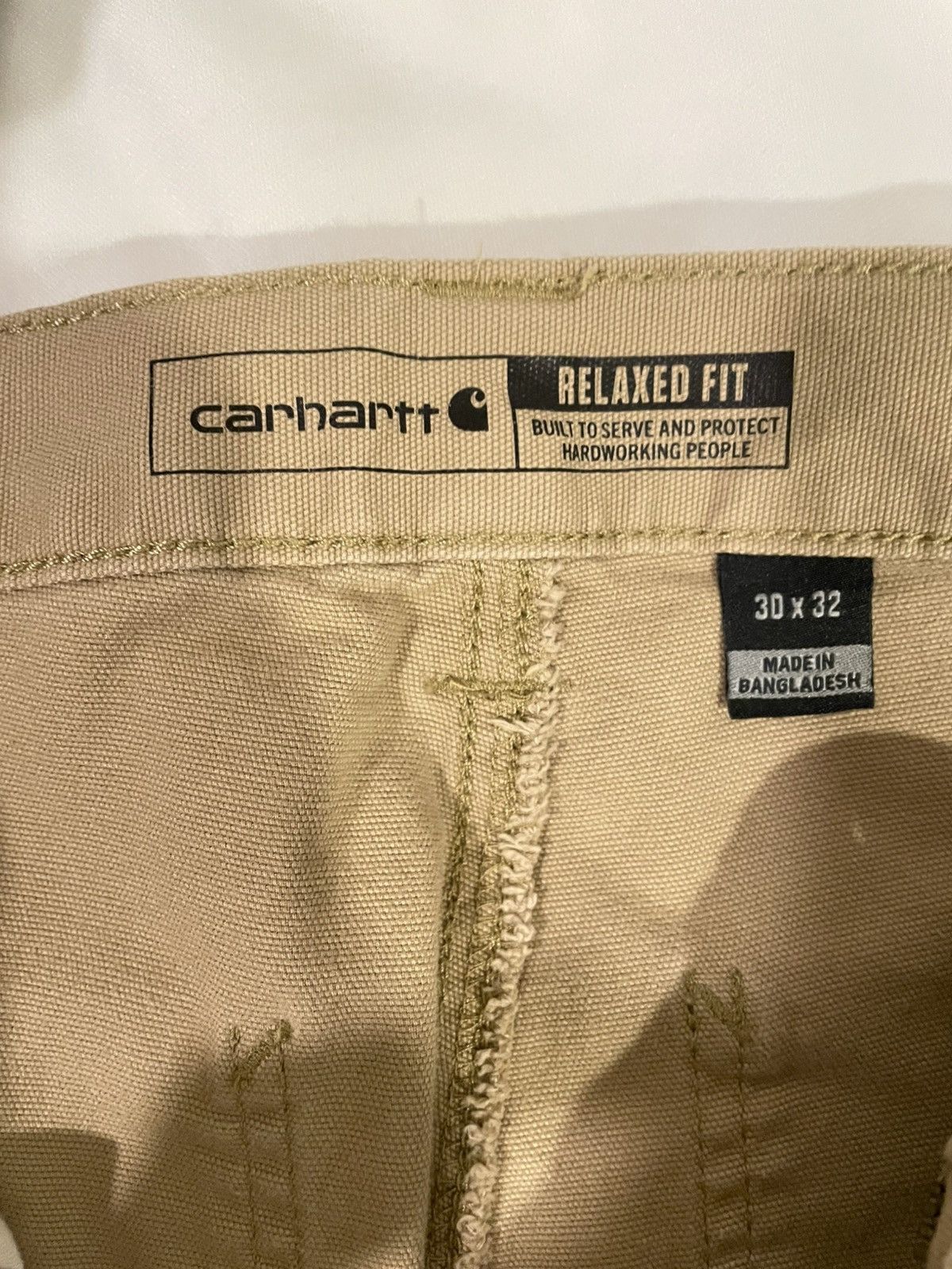 Carhartt Carhartt Relaxed Fit Work Pants - Khaki (30x27) Size US 30 / EU 46 - 4 Thumbnail