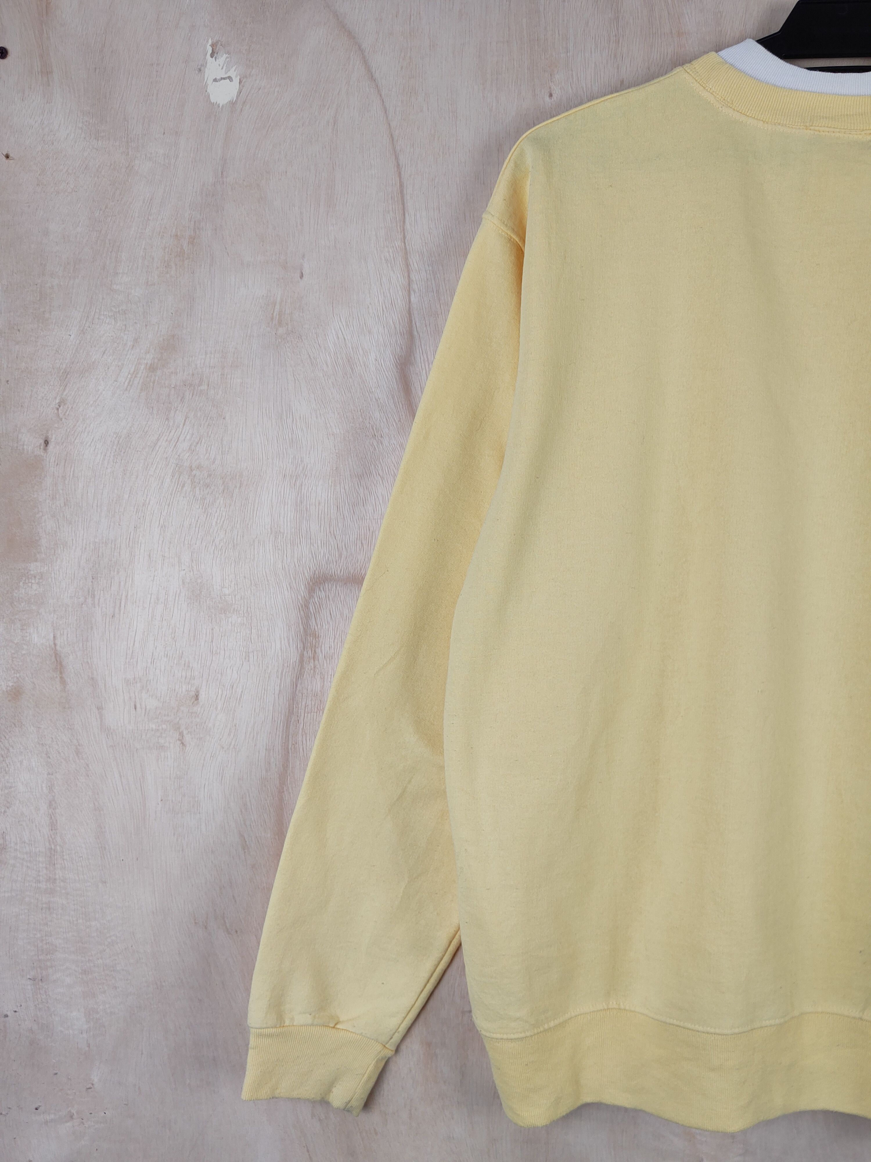Japanese Brand Top Stitch art double collar Yellow Sweatshirts #S2586 Size L / US 10 / IT 46 - 9 Thumbnail