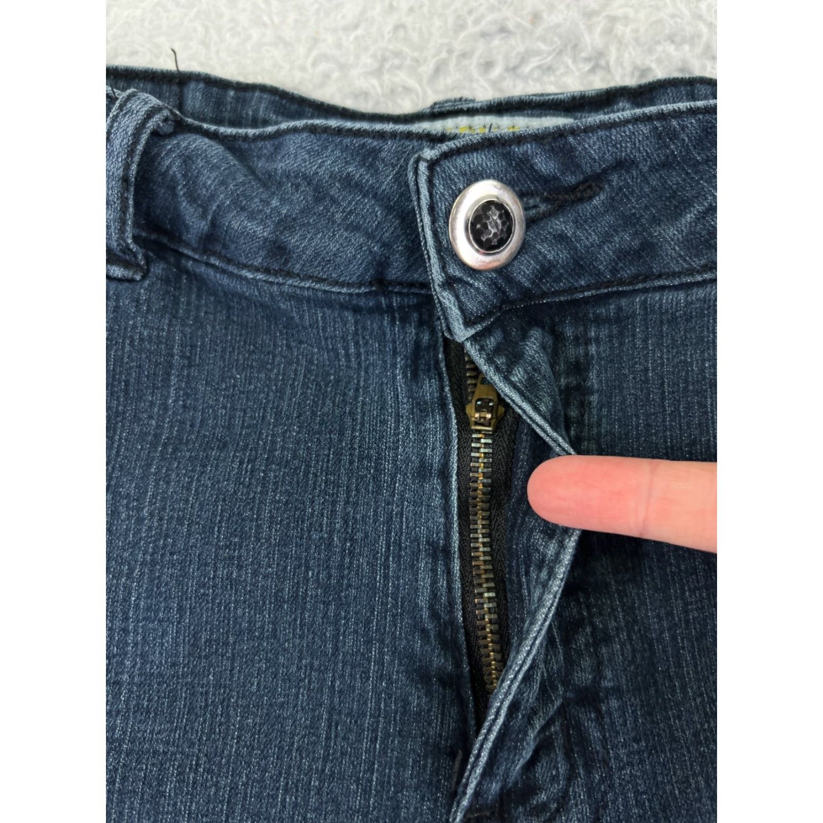 Vintage One 5 One Jeans Womens 31 Blue Denim Tapered Mid Rise 31x30 Cotton Blend Stretch 5-Pocket Design Size 24" / US 00 / IT 34 - 5 Thumbnail