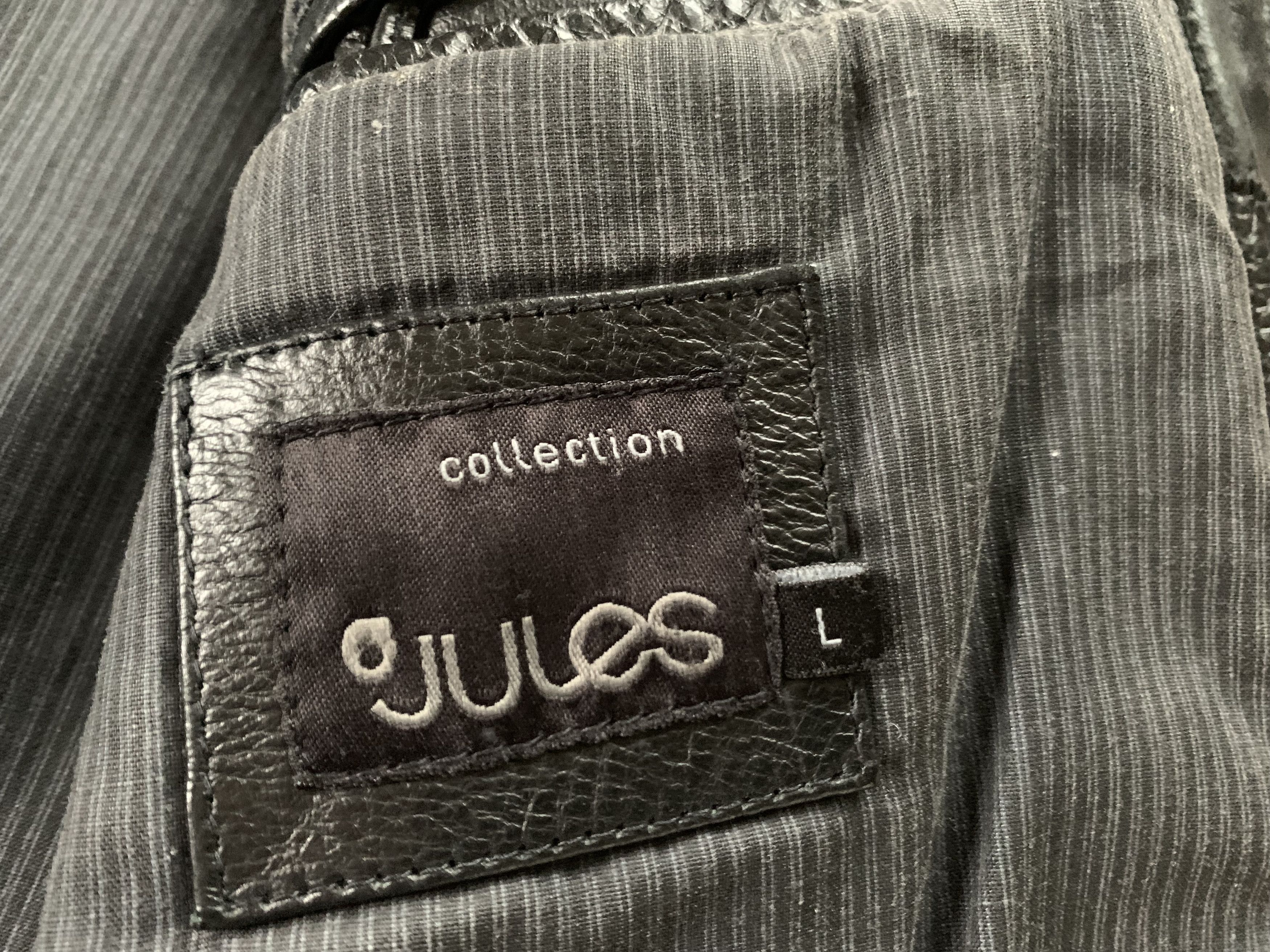 Other Jules Black Buffalos Skin Leather Multi Pocket Jacket Size US L / EU 52-54 / 3 - 7 Thumbnail