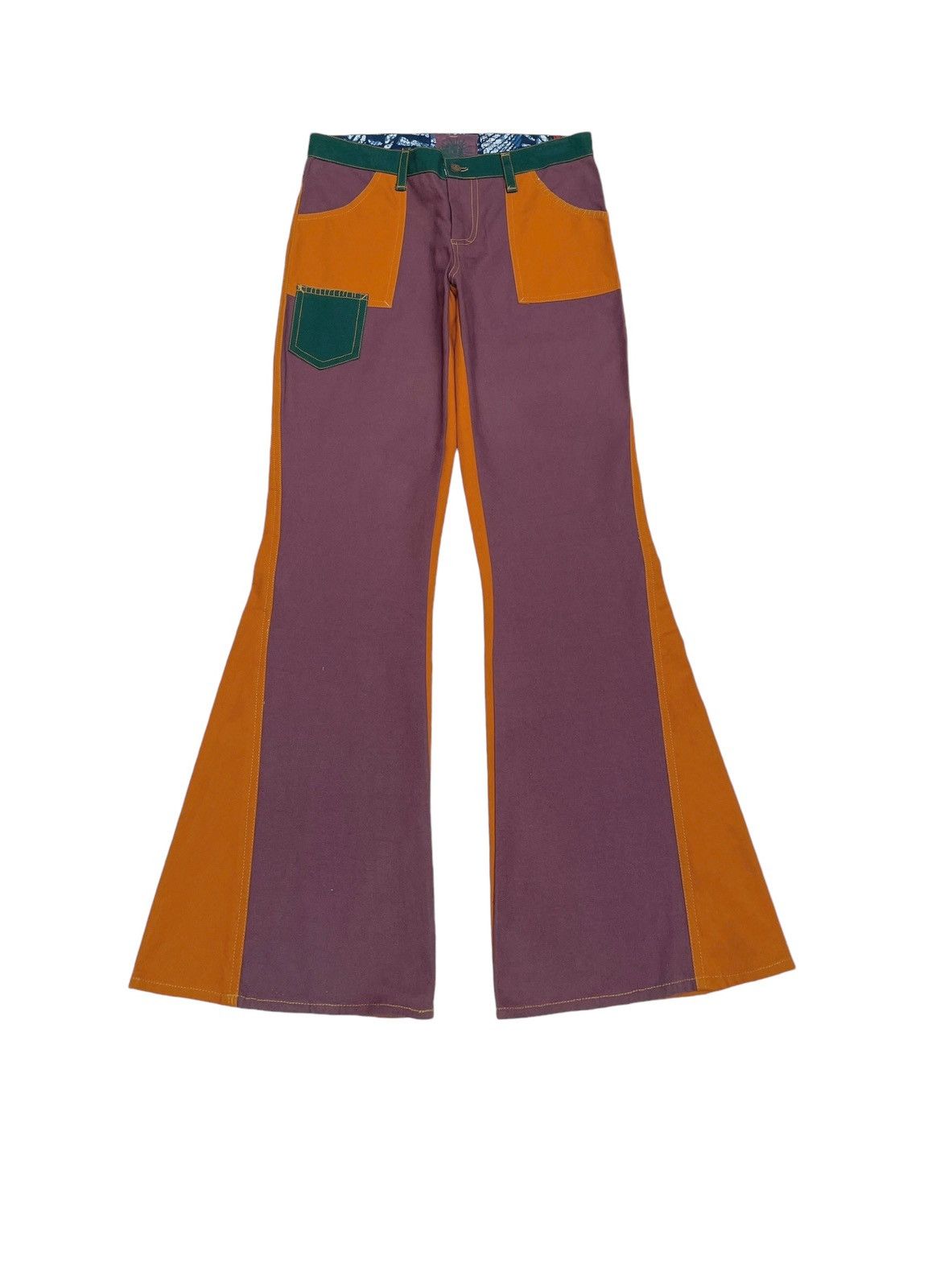 Japanese Brand × Le Grande Bleu (L.G.B.) Rare Vintage Japanese Brand Amina Super Flared Pants 2000s Size US 31 - 1 Thumbnail