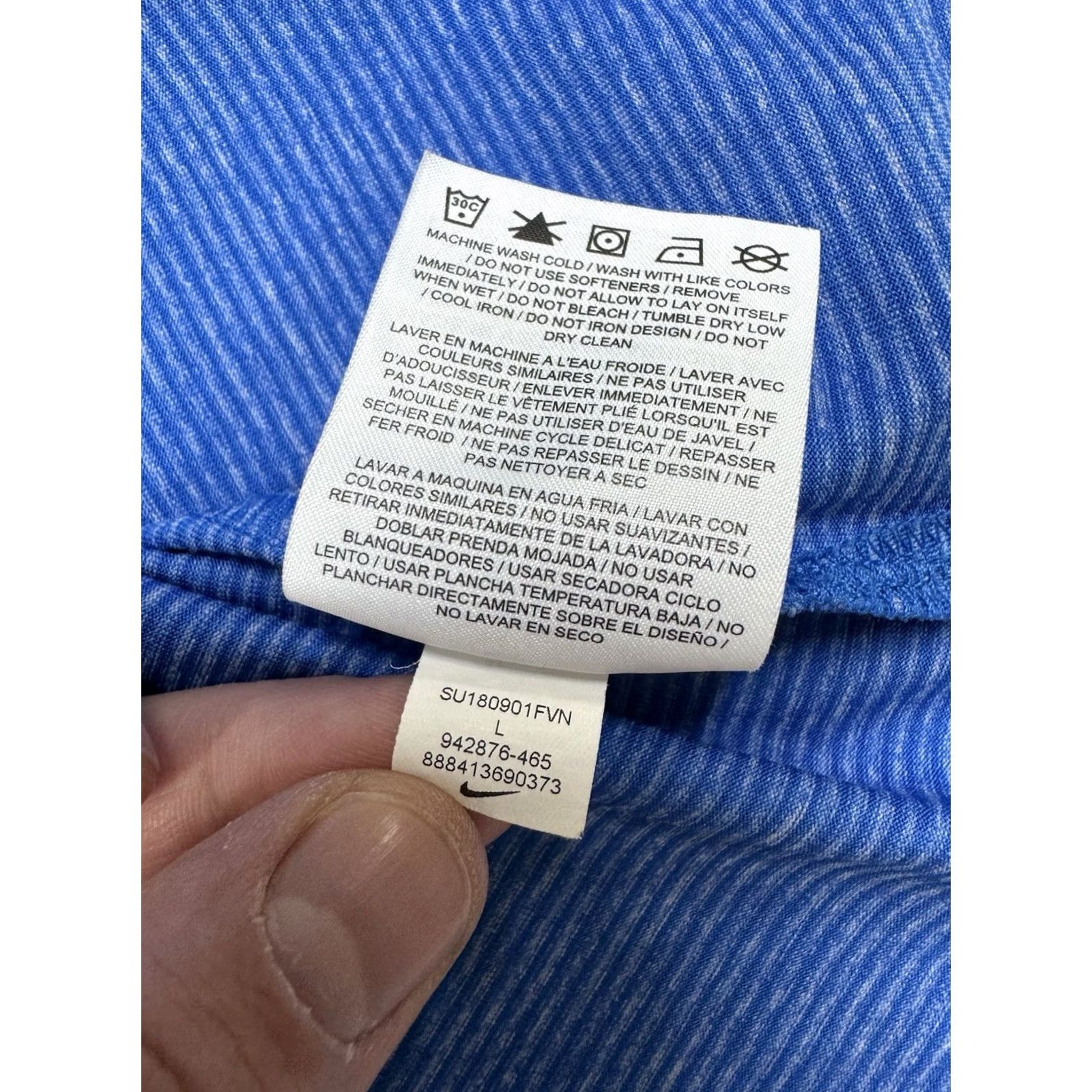 Nike Nike Golf Dri-Fit Polo Shirt Blue Men’s Large Size US L / EU 52-54 / 3 - 7 Thumbnail