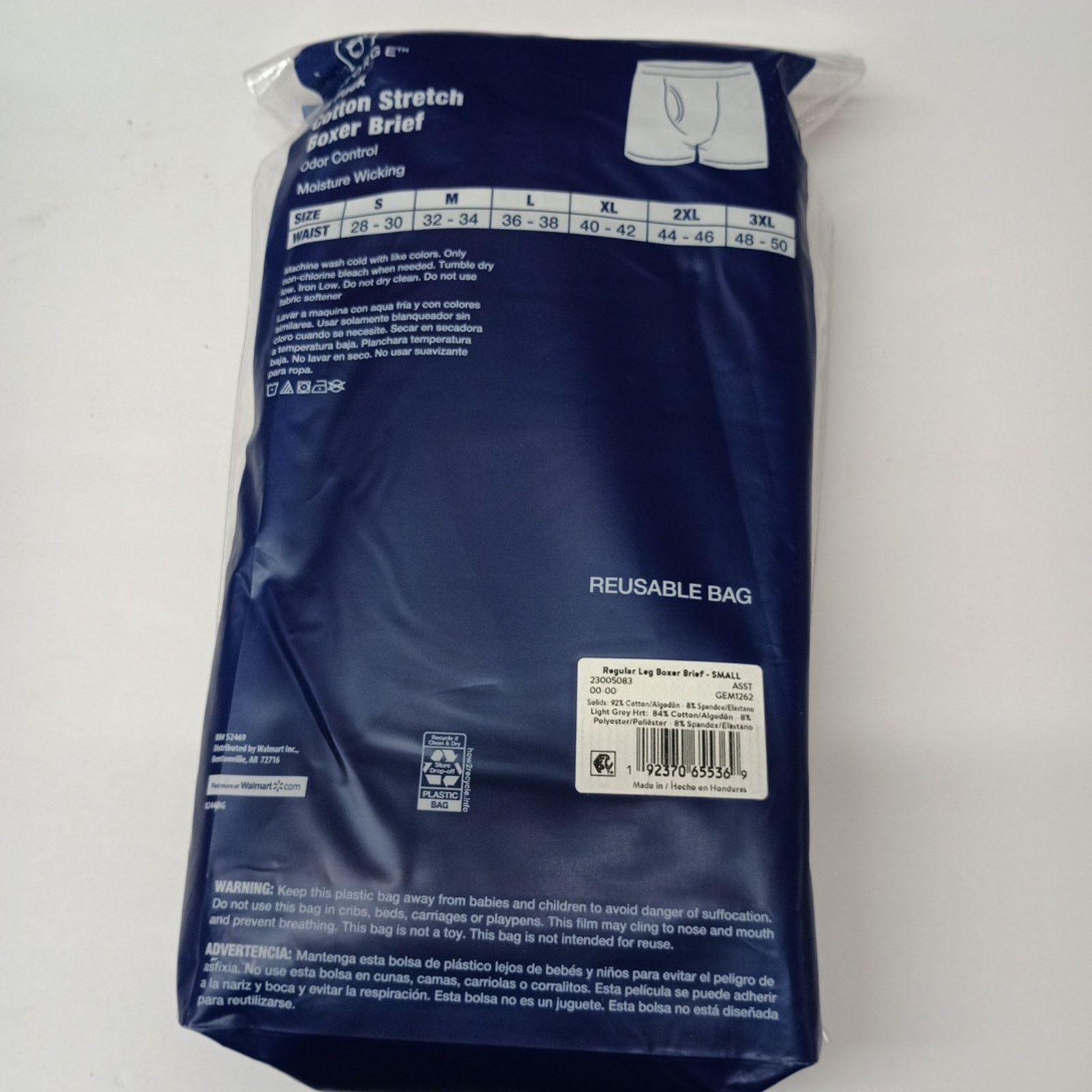 George George Men's Cotton Boxer Briefs 6-Pack Size S (28-30) Multi Size 28 - 3 Thumbnail