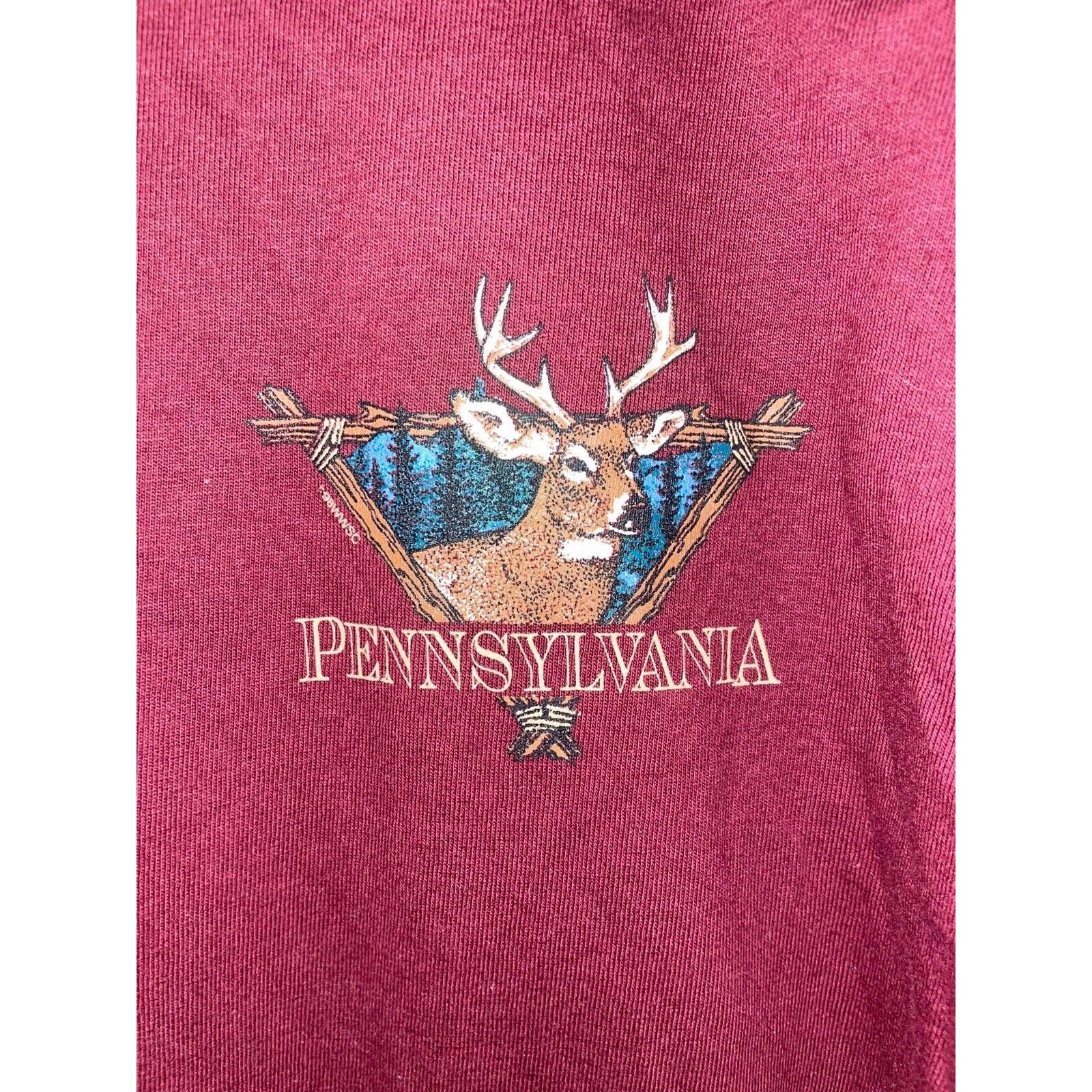 Jerzees Vintage Pennsylvania Shirt Red Deer Buck Tee VTG 90s 1998 L Size US L / EU 52-54 / 3 - 3 Thumbnail