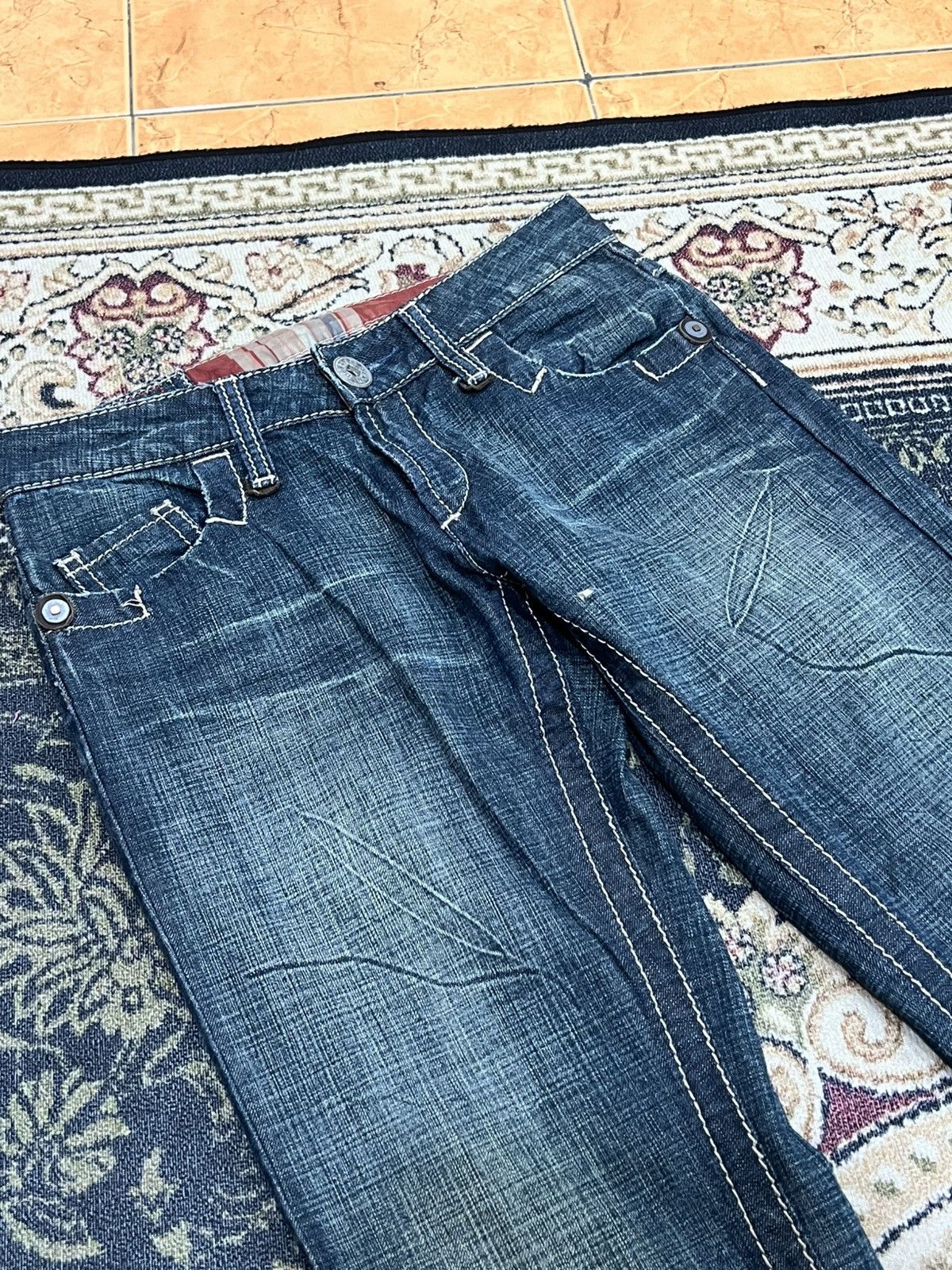 Marithe + Francois Girbaud Marithe Francois Girbaud Denim Suede Leather Cowboy Pocket Size 30" / US 8 / IT 44 - 9 Thumbnail