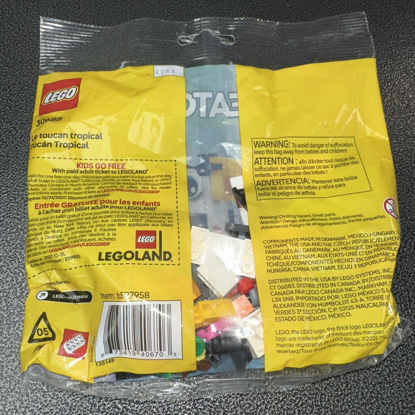LEGO LEGO Creator Tropical Toucan Paper Bag 30688 (SEALED) Size ONE SIZE - 2 Thumbnail