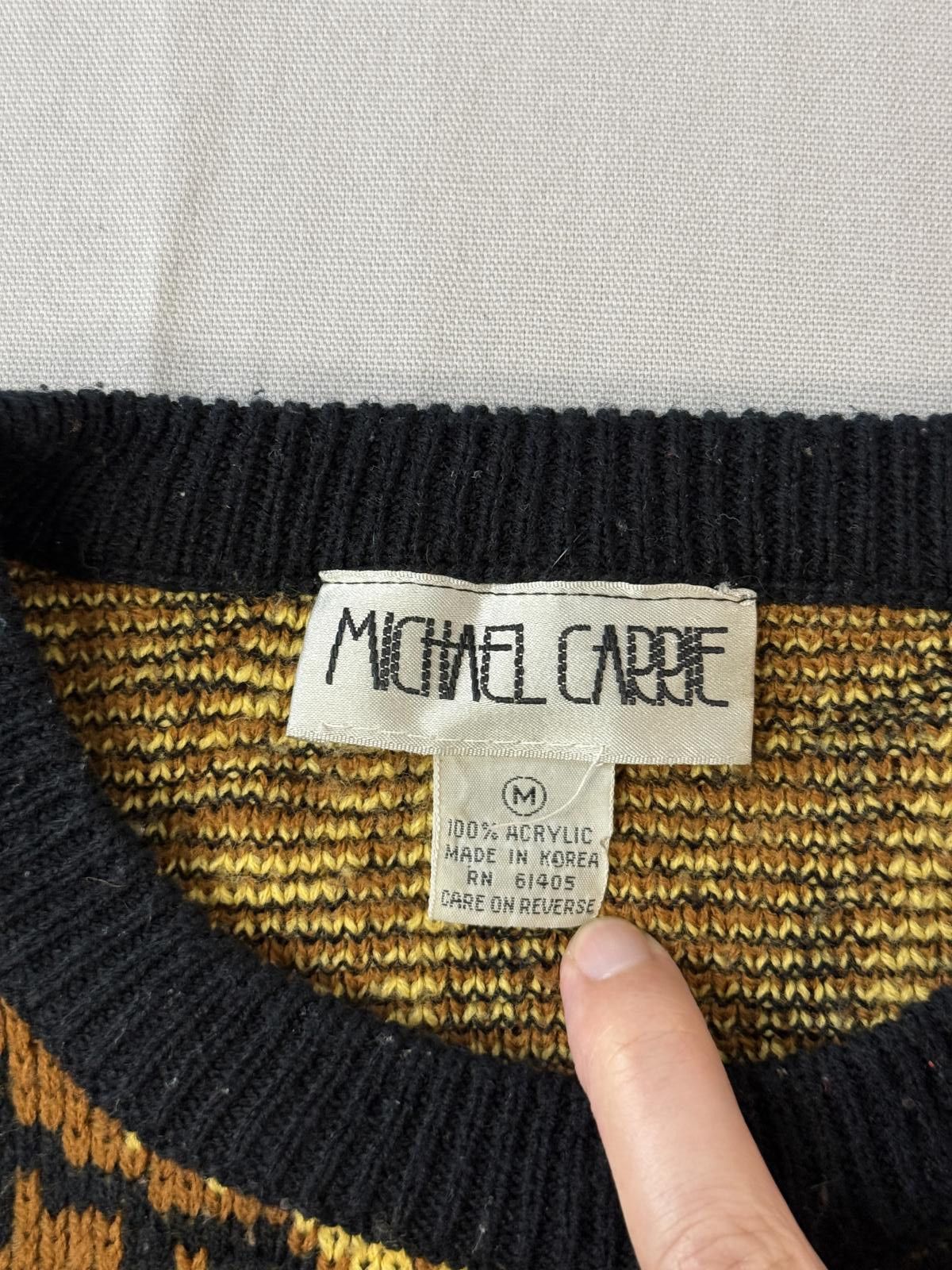 Designer Vintage 90s Paisley Sweater Michael Carrie Brown & Gold - M Size M / US 6-8 / IT 42-44 - 3 Thumbnail