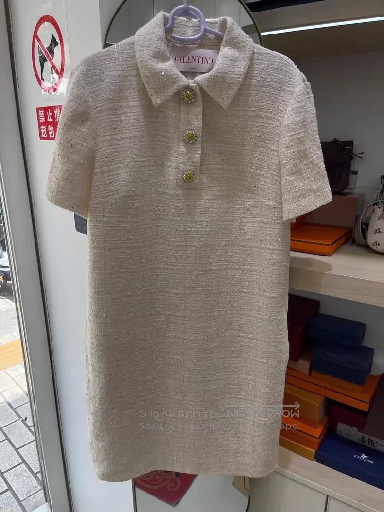 Valentino Valentino Doll collar, sequin woolen short-sleeve dress Size M / US 6-8 / IT 42-44 - 1 Thumbnail