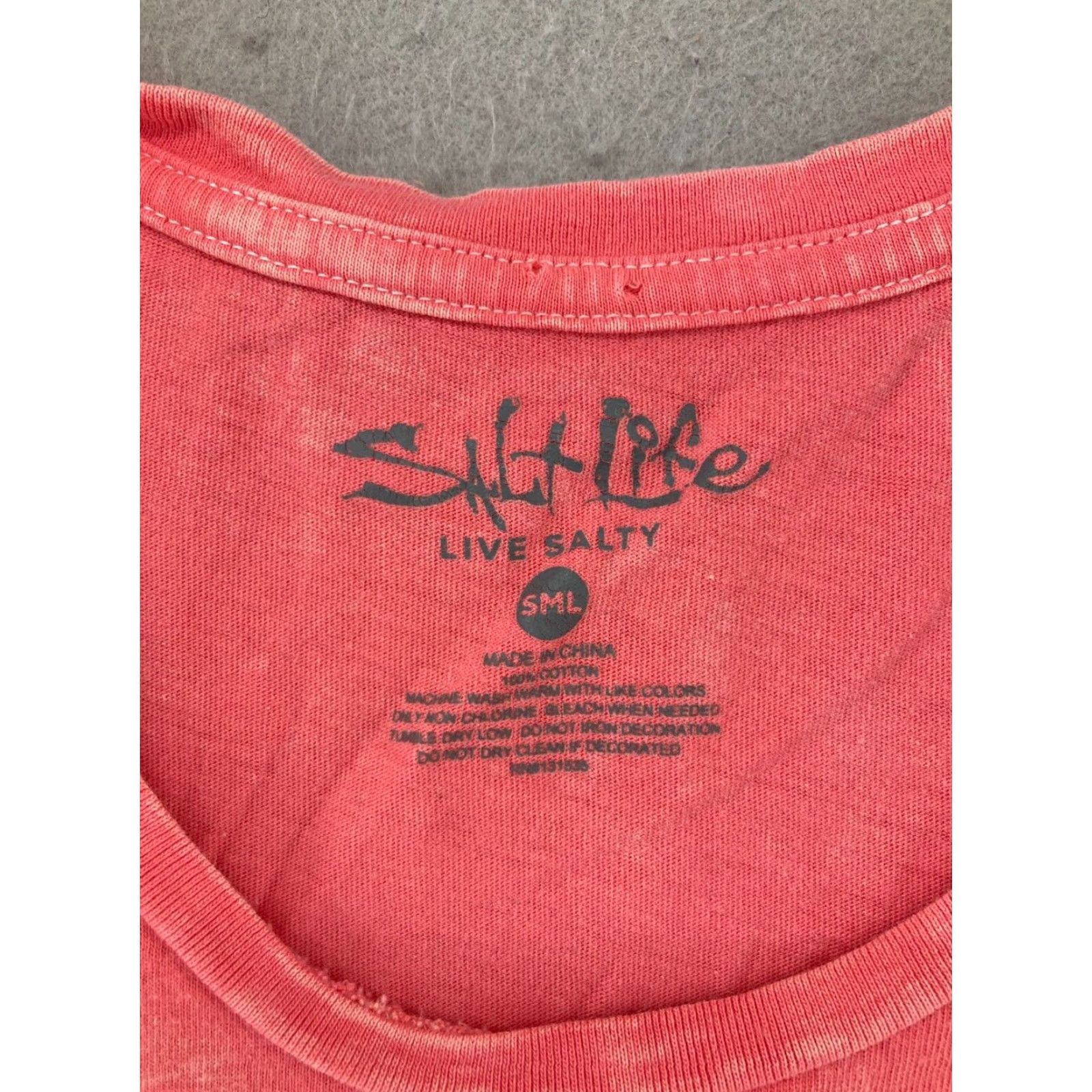 Vintage Salt Life Tank Top Womens Small Coral SEA YALL Beach Summer Size S / US 4 / IT 40 - 5 Thumbnail