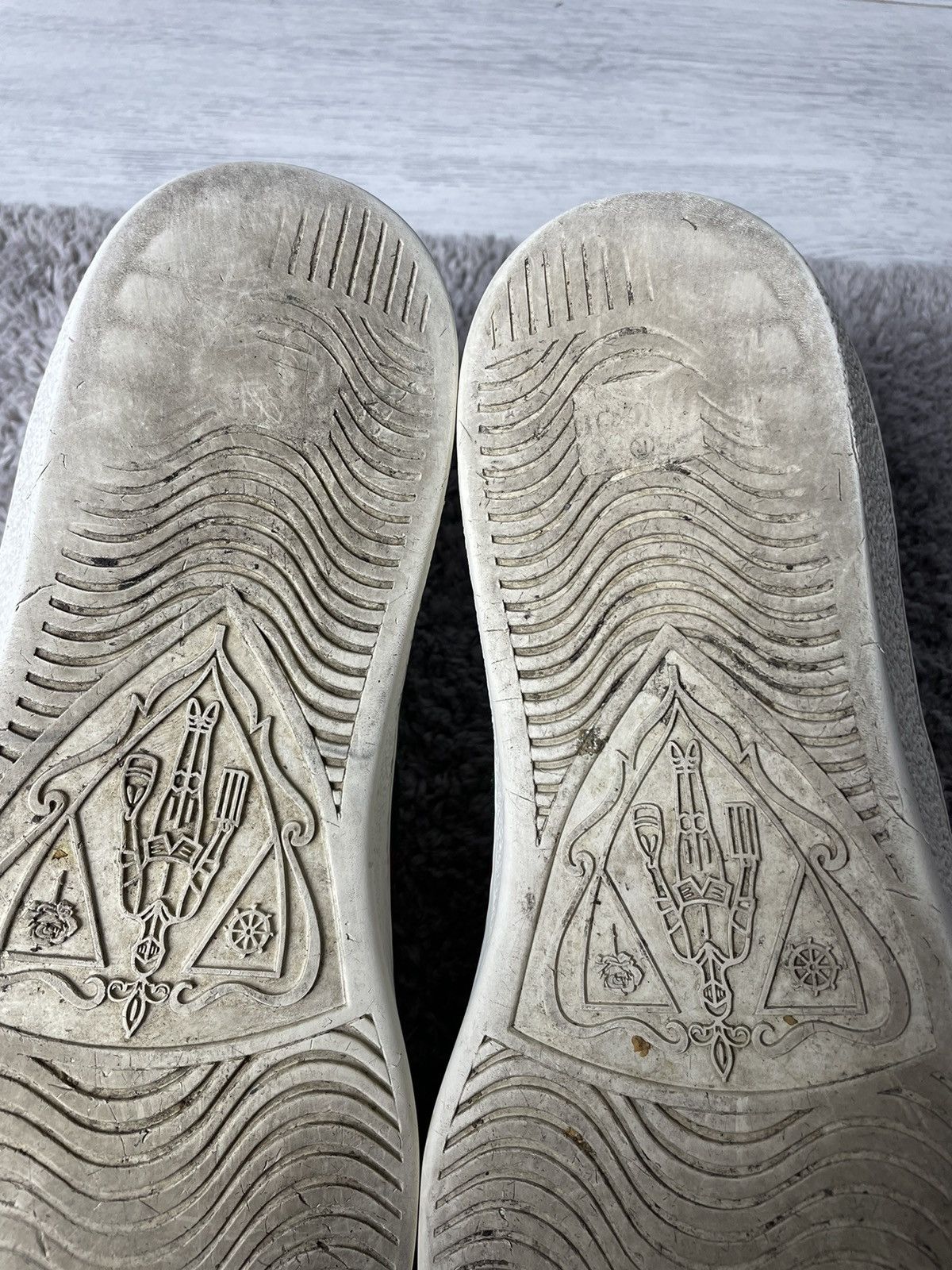 Gucci Gucci White Ace Tiger Patch Embroidered Web Leather Sneakers Size US 11.5 / EU 44-45 - 7 Thumbnail
