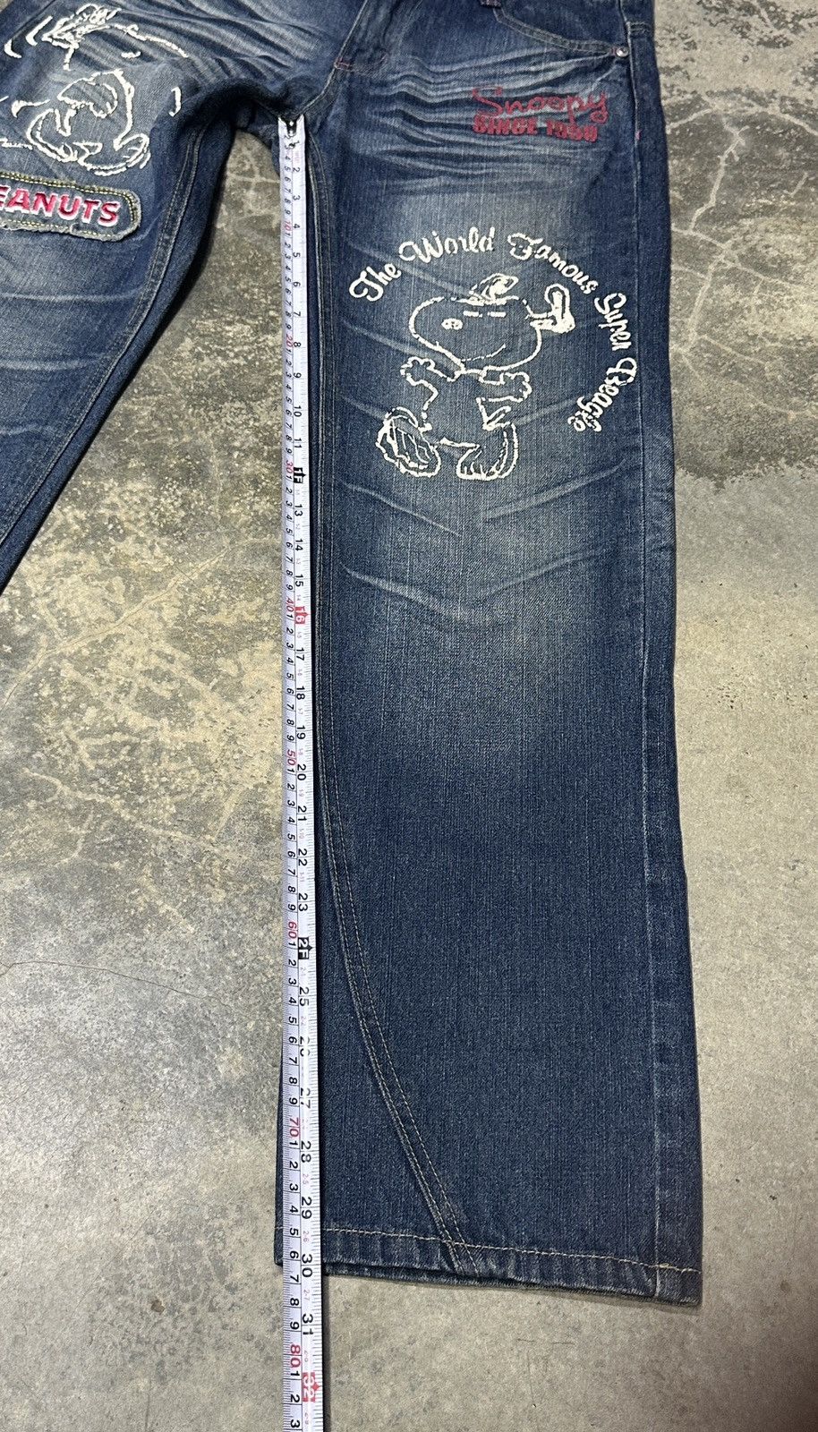 Cartoon Network × Peanuts Snoopy Peanuts Jean Leg Twisted Very Rare 🔥 Size US 30 / EU 46 - 15 Thumbnail