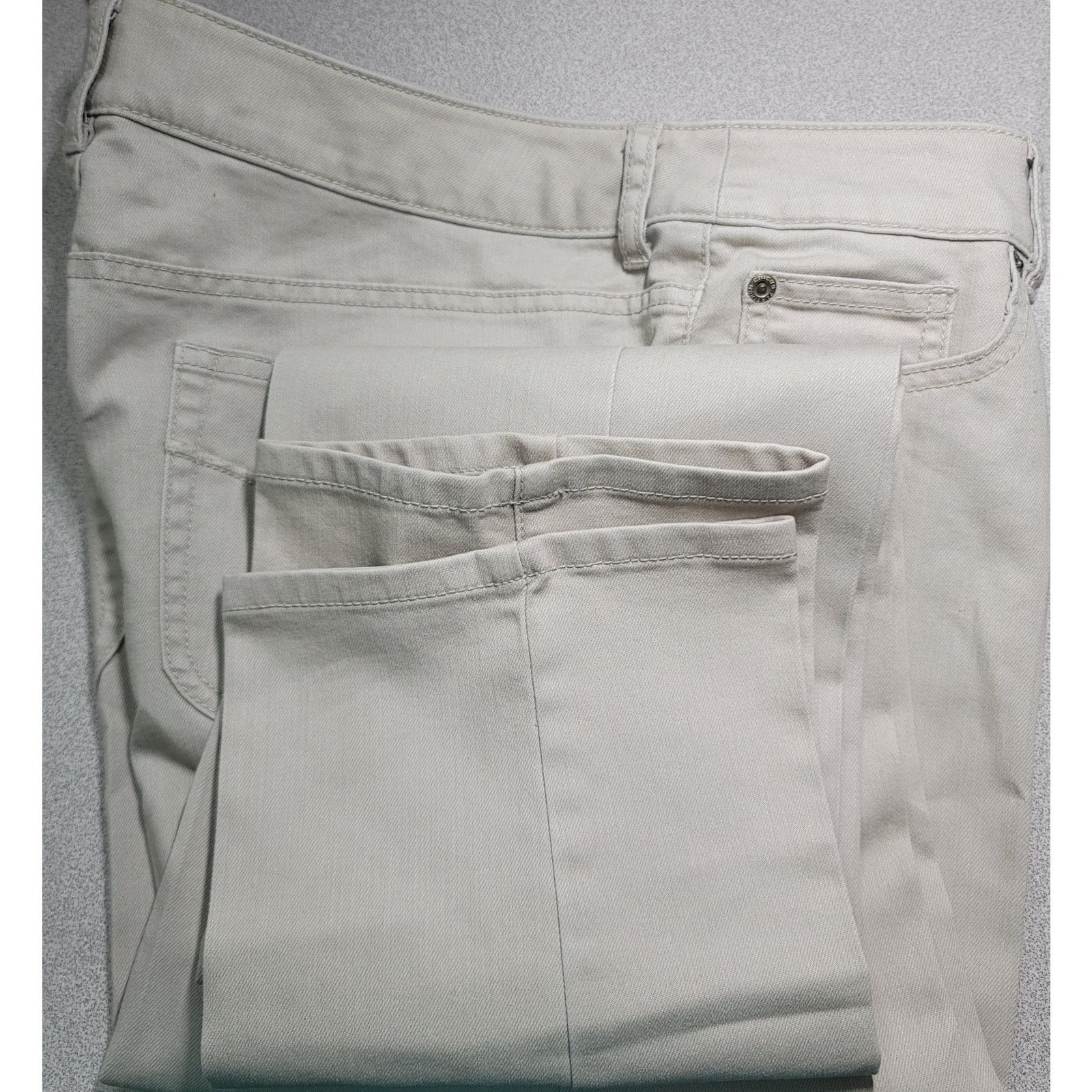 Chicos Chico's Platinum Tan Denim Jeans 25R Lightweight Stretch Size 36" / US 14 / IT 50 - 5 Thumbnail