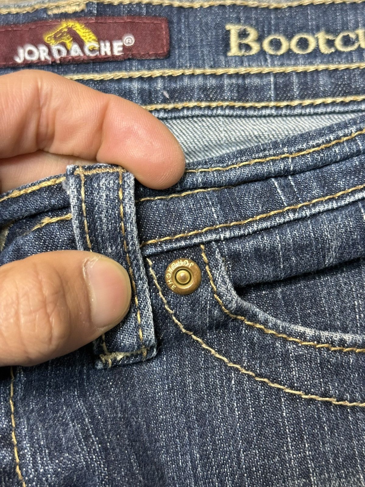 Jordache Vintage Jordache Dark Blue Denim Jeans Bootcut Fit Size 30" / US 8 / IT 44 - 6 Thumbnail