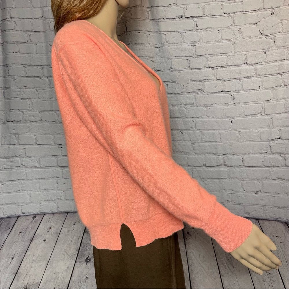 Free People New Free People Harmony Cashmere Orange V Sweater Size S Size S / US 4 / IT 40 - 6 Thumbnail