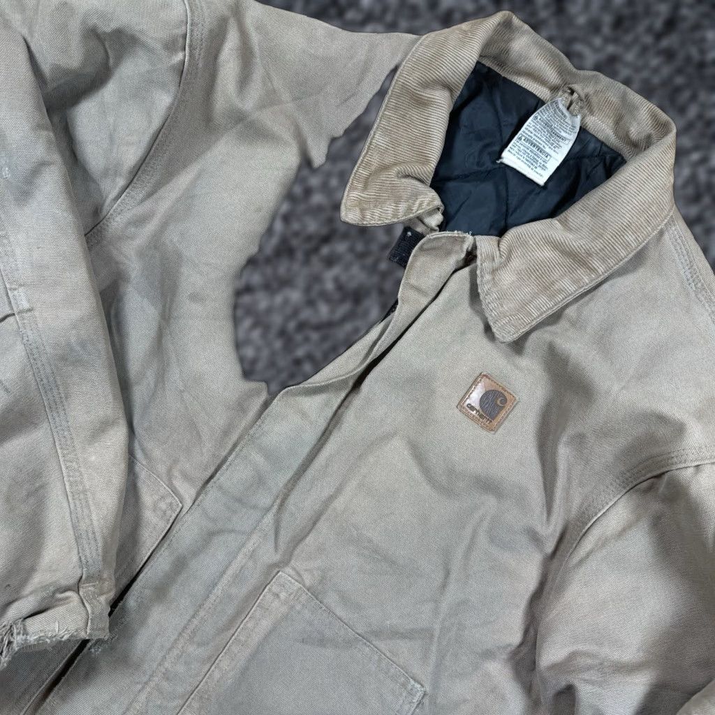 Carhartt VINTAGE Carhartt Jacket Coat Mens XL Regular Distressed Brown USA Made Bomber Jacket Workwear Brown Mens XL Size US XL / EU 56 / 4 - 1 Thumbnail