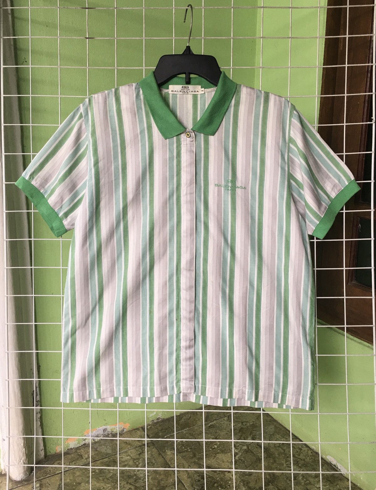 Balenciaga Vintage Balenciaga Polo Button Shirt Size US M / EU 48-50 / 2 - 1 Thumbnail
