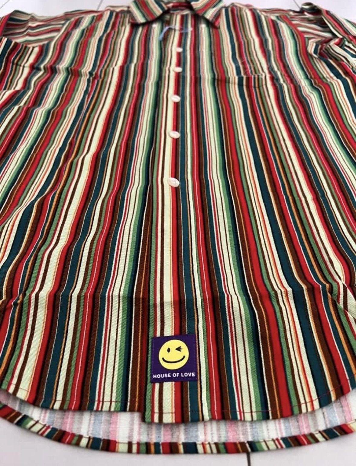 Super Lovers JAPANESE BRAND SUPER LOVERS MULTICOLOR STRIPE SHIRT Size US L / EU 52-54 / 3 - 4 Thumbnail