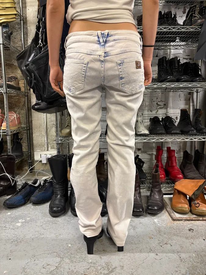 Dolce & Gabbana 2000s Dolce & Gabbana Creamy Denim Jeans Size 26" / US 2 / IT 38 - 4 Thumbnail