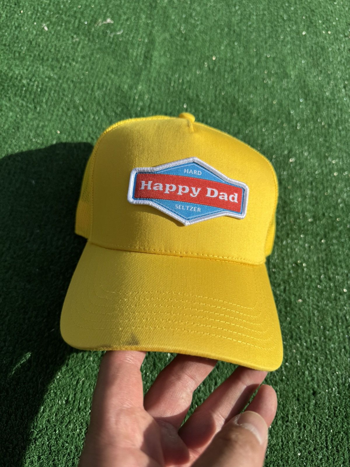 Happy99 Happy 99 black and green knitted visor brim cap | Grailed