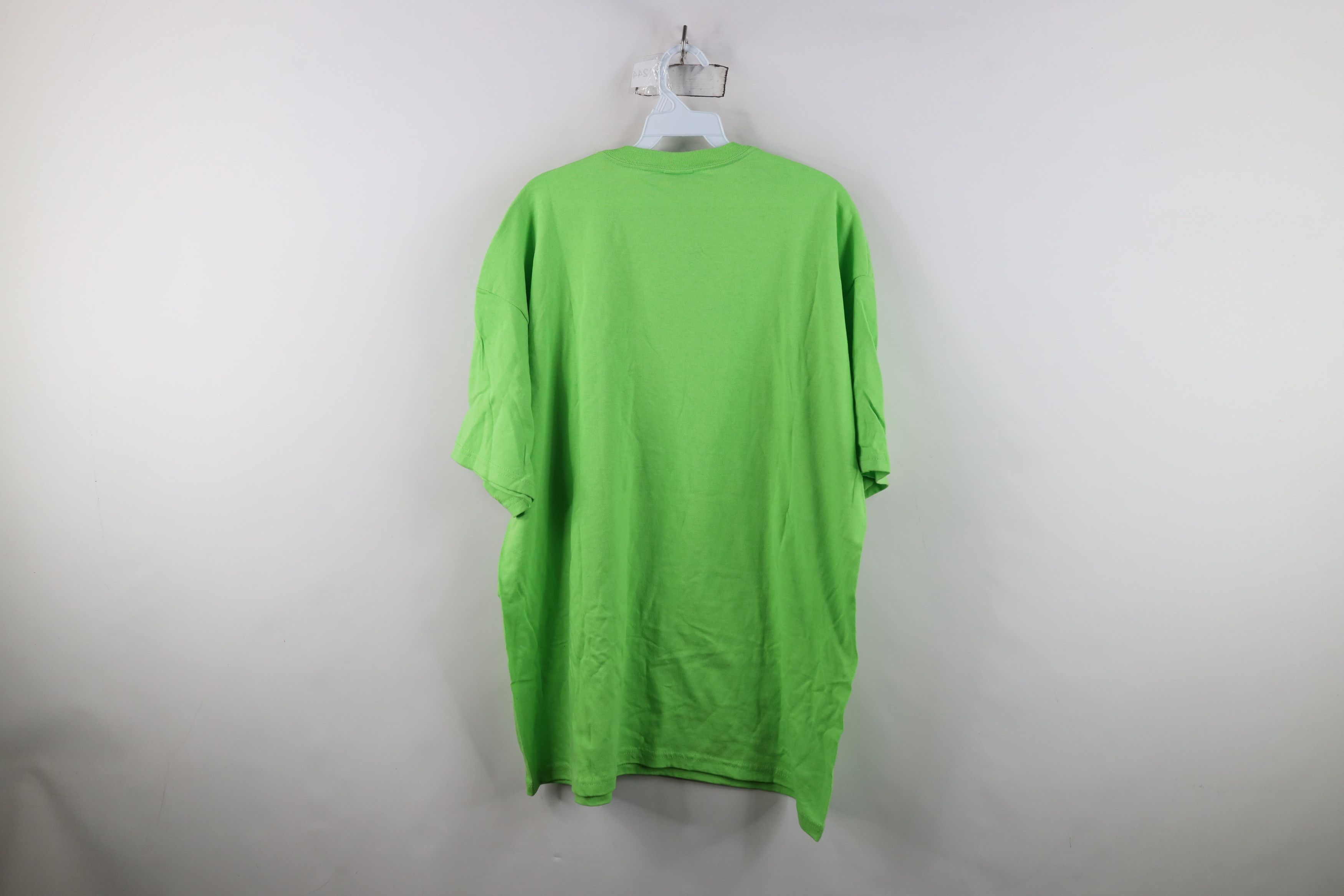 Vintage Vintage 90s Y2K Streetwear Short Sleeve T-Shirt Lime Green Size US XL / EU 56 / 4 - 10 Thumbnail
