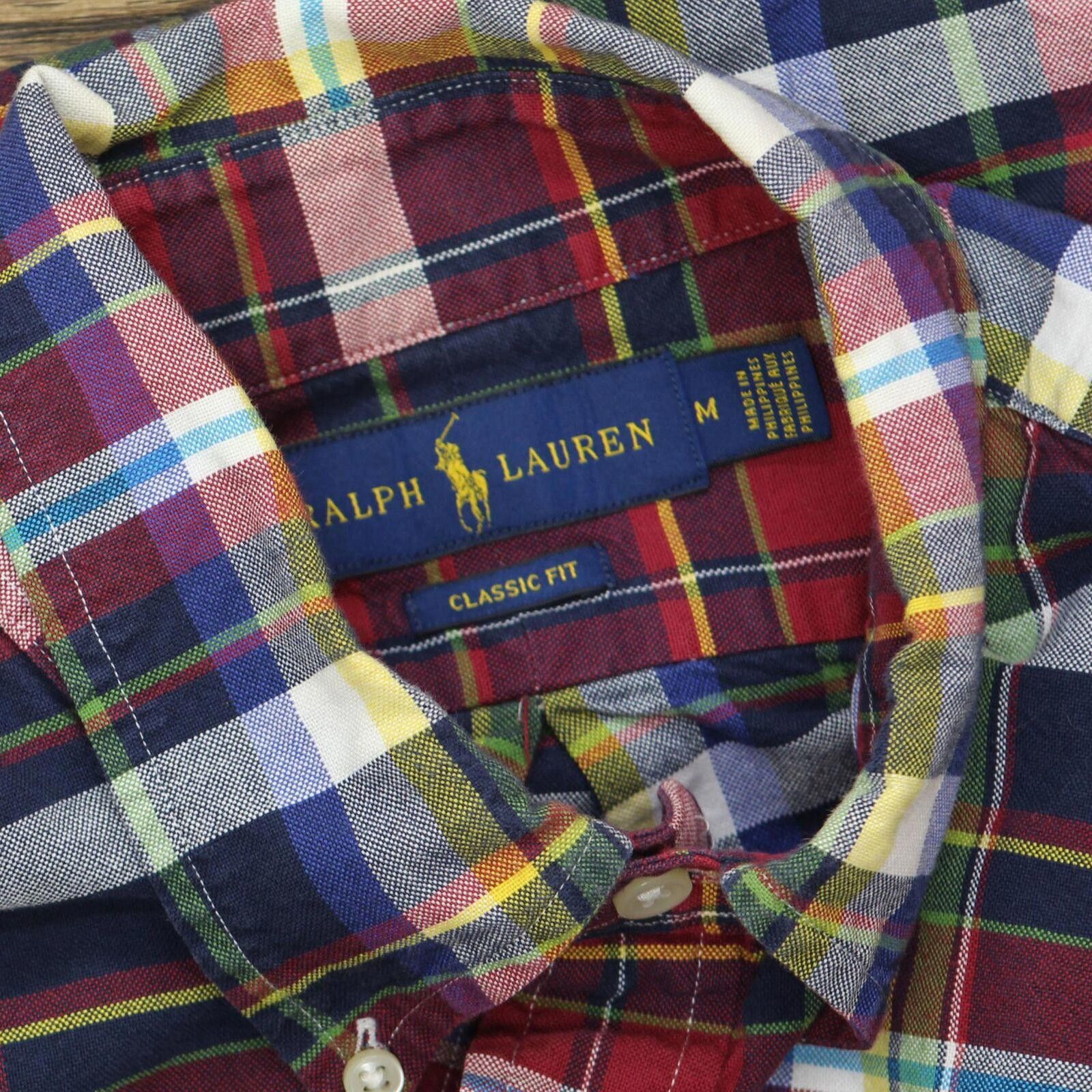 Designer Polo Ralph Lauren Button Up Down Shirt Red Plaid Multi M Size US M / EU 48-50 / 2 - 3 Thumbnail