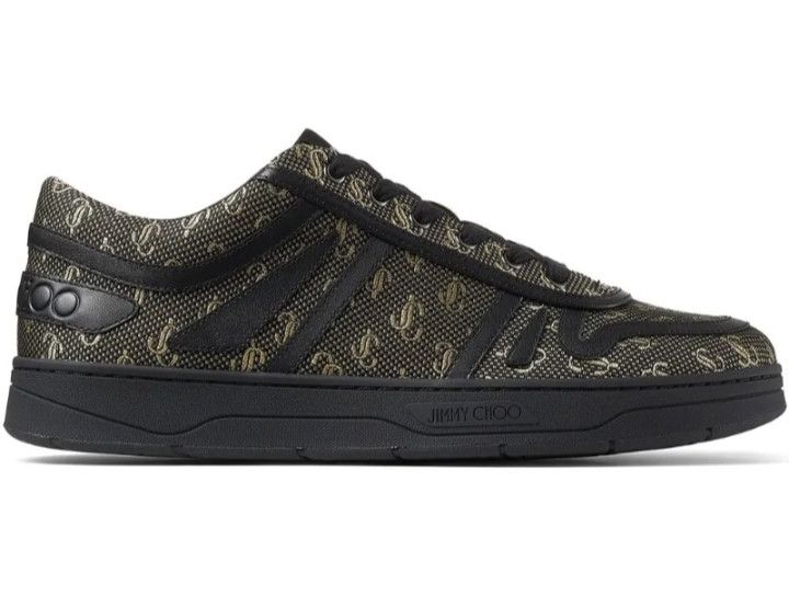 Jimmy Choo Jimmy Choo: Black/Gold Monogram Sneakers (BRAND NEW) Size US 9 / EU 42 - 4 Thumbnail
