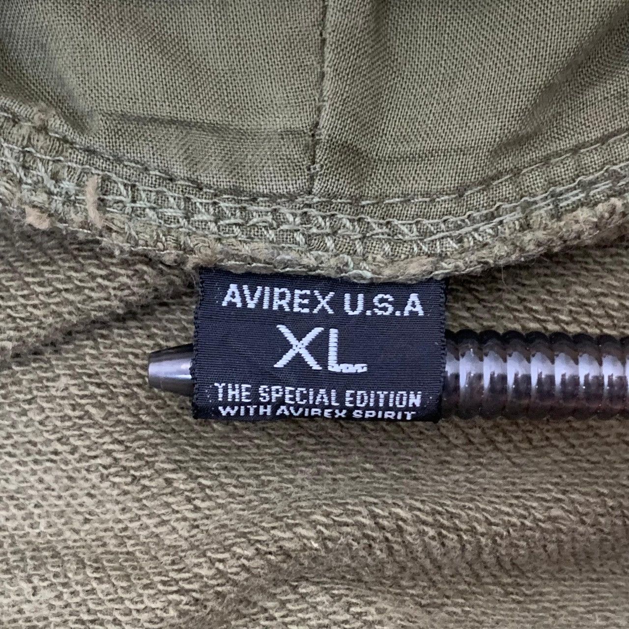 Avirex Avirex US Navy 'Black Aces' Military Green Hoodie Sunfaded Size US L / EU 52-54 / 3 - 14 Thumbnail