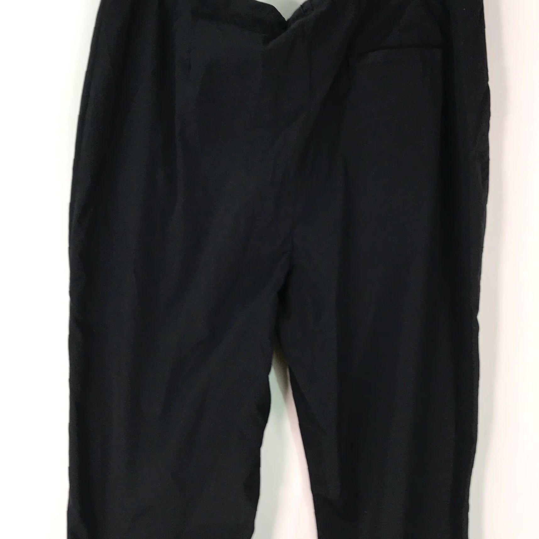 Express Express Womens Pants Jogger Black Size 11/12 Regular 32 in Inseam 30 in Drawstring Pockets Stretch Front Zipper Nylon Spandex 97%/3% Casual Size 32" / US 10 / IT 46 - 3 Thumbnail