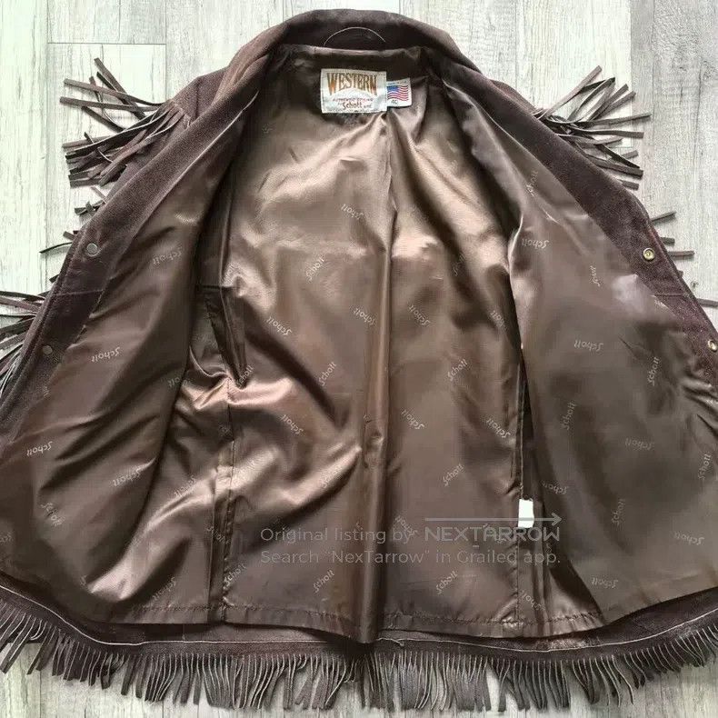 Other Suede western cowboy fringed leather jacket Size US L / EU 52-54 / 3 - 6 Thumbnail