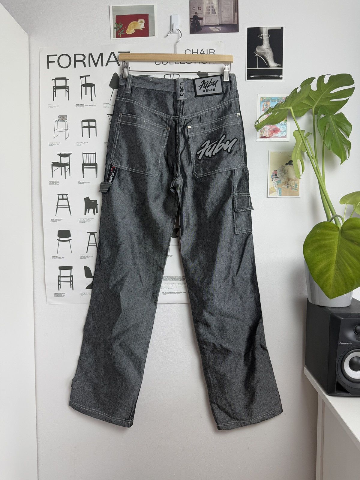 Fubu × Vintage Vintage y2k Fubu wide leg baggy carpenter metalic denim pants Size US 30 / EU 46 - 1 Thumbnail
