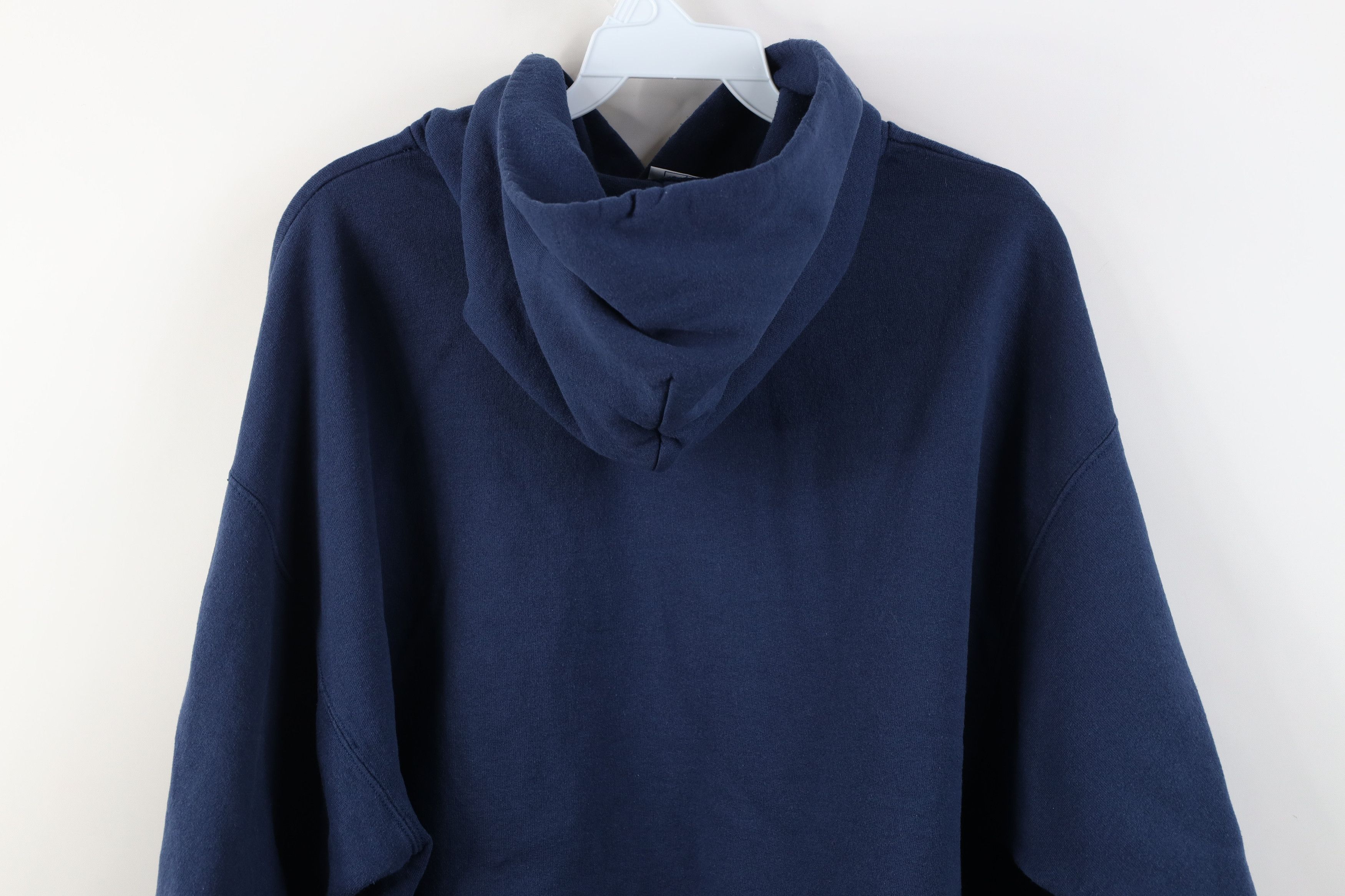Champion Vintage 90s Champion Spell Out Hoodie Sweatshirt Navy Blue Size US L / EU 52-54 / 3 - 15 Thumbnail