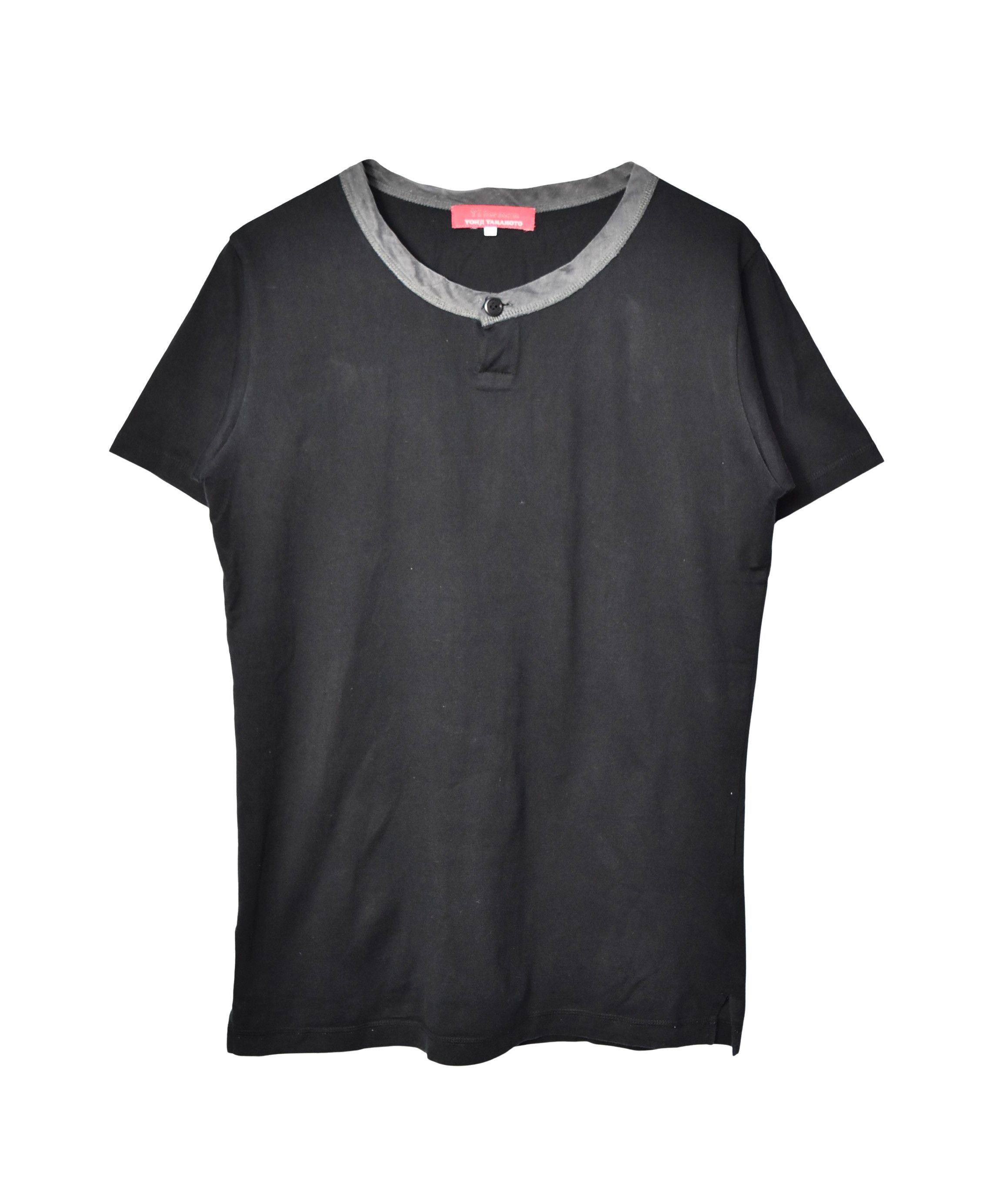 Yohji Yamamoto henley neck t-shirt tee 22807 - 0455 69 Size US M / EU 48-50 / 2 - 1 Thumbnail