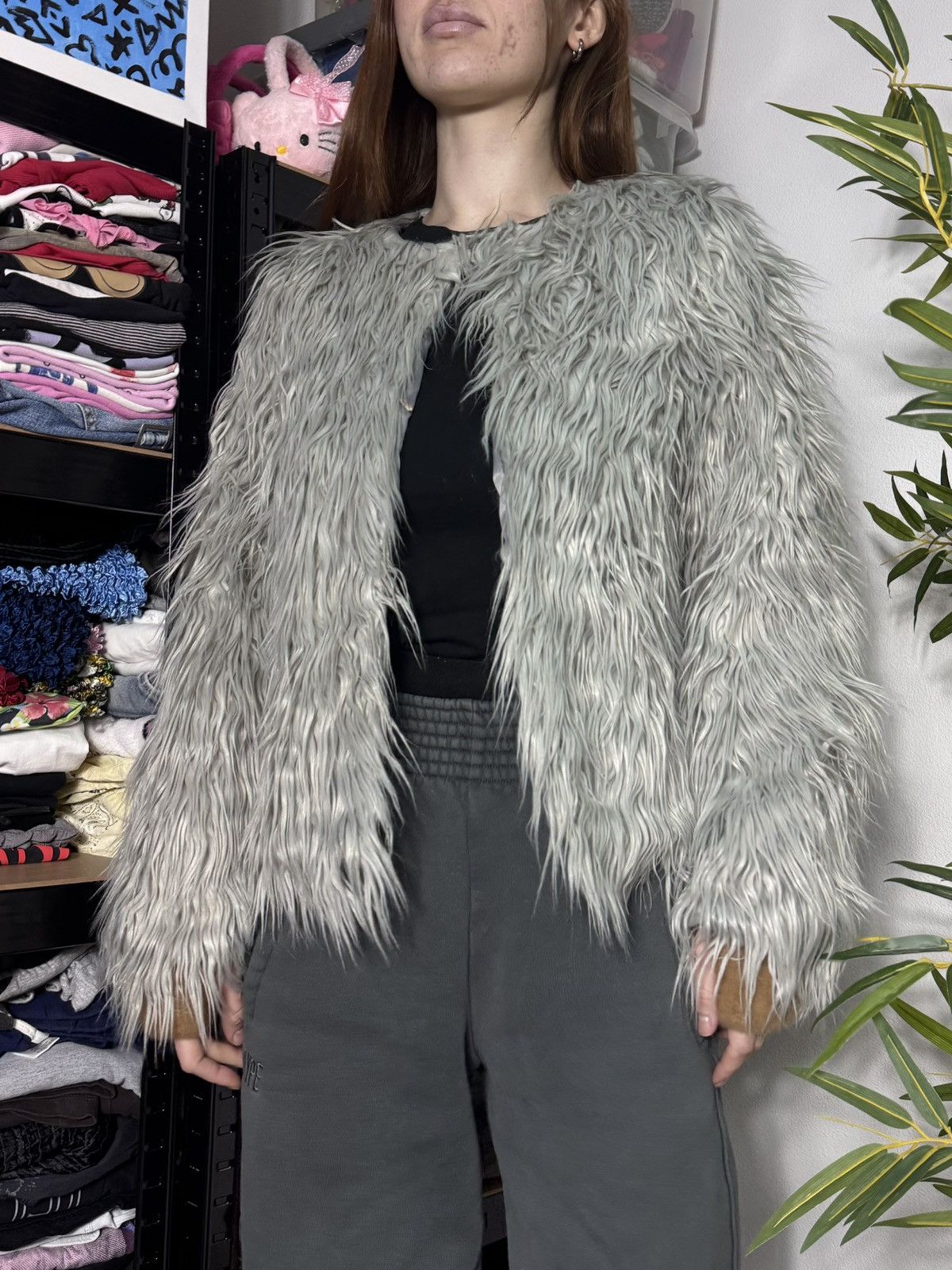 Japanese Brand AVANT GARDE FLUFFY MOHAIR MILKY FAUX FUR COAT Size XS / US 0-2 / IT 36-38 - 9 Thumbnail