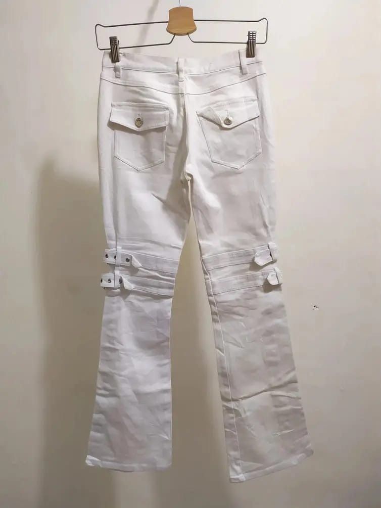 Japanese Brand Japanese Ryuryu Bondage Punk White Pants Size US 28 / EU 44 - 4 Thumbnail