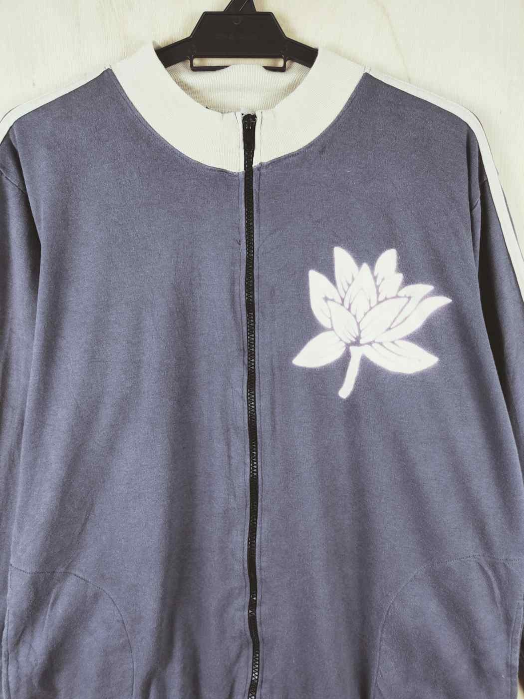 Japanese Brand Marai Dark tulip thai flower vintage Gray Sweaters #S2594 Size L / US 10 / IT 46 - 8 Thumbnail