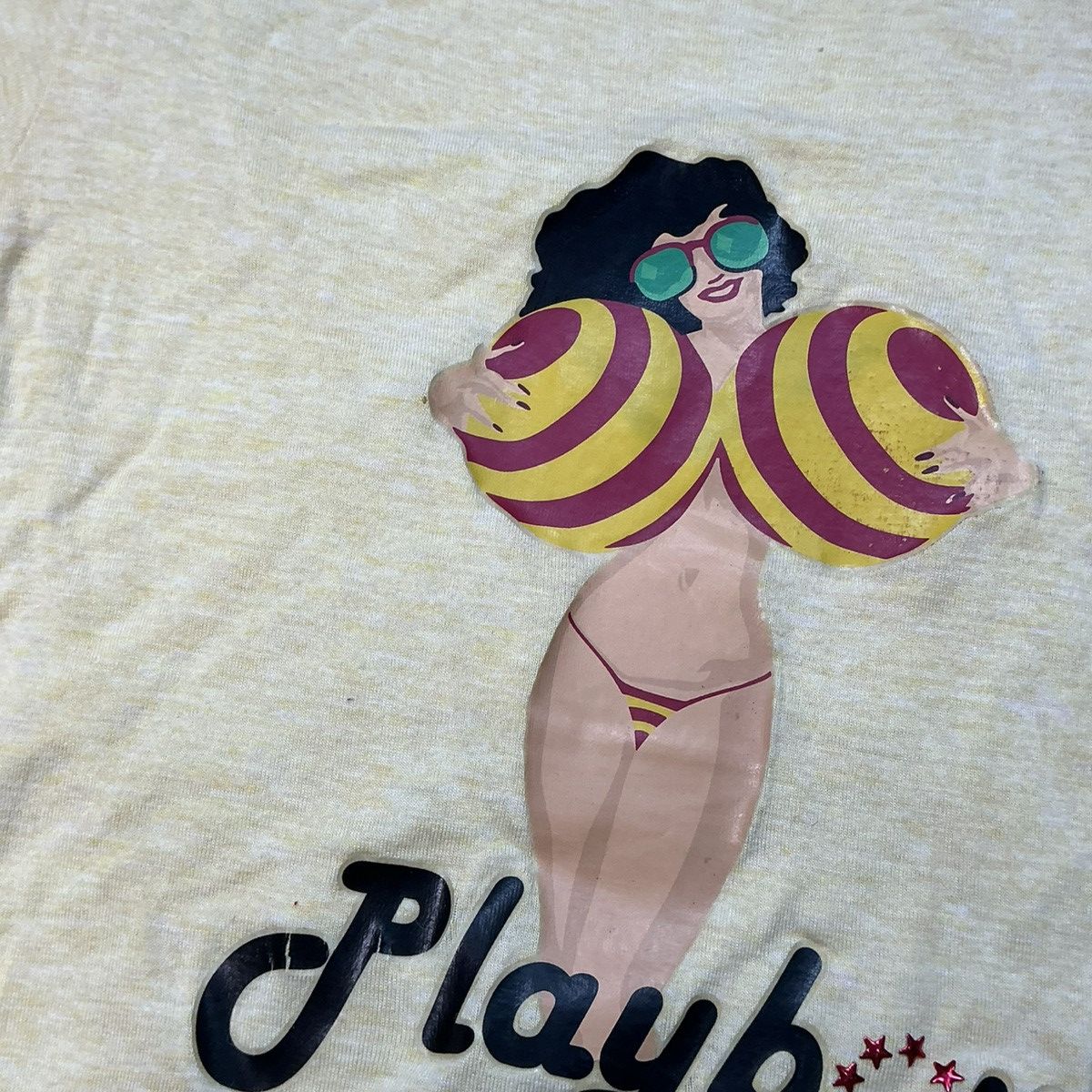 Playboy 1990s Playboy Graphic Top Size M / US 6-8 / IT 42-44 - 4 Thumbnail