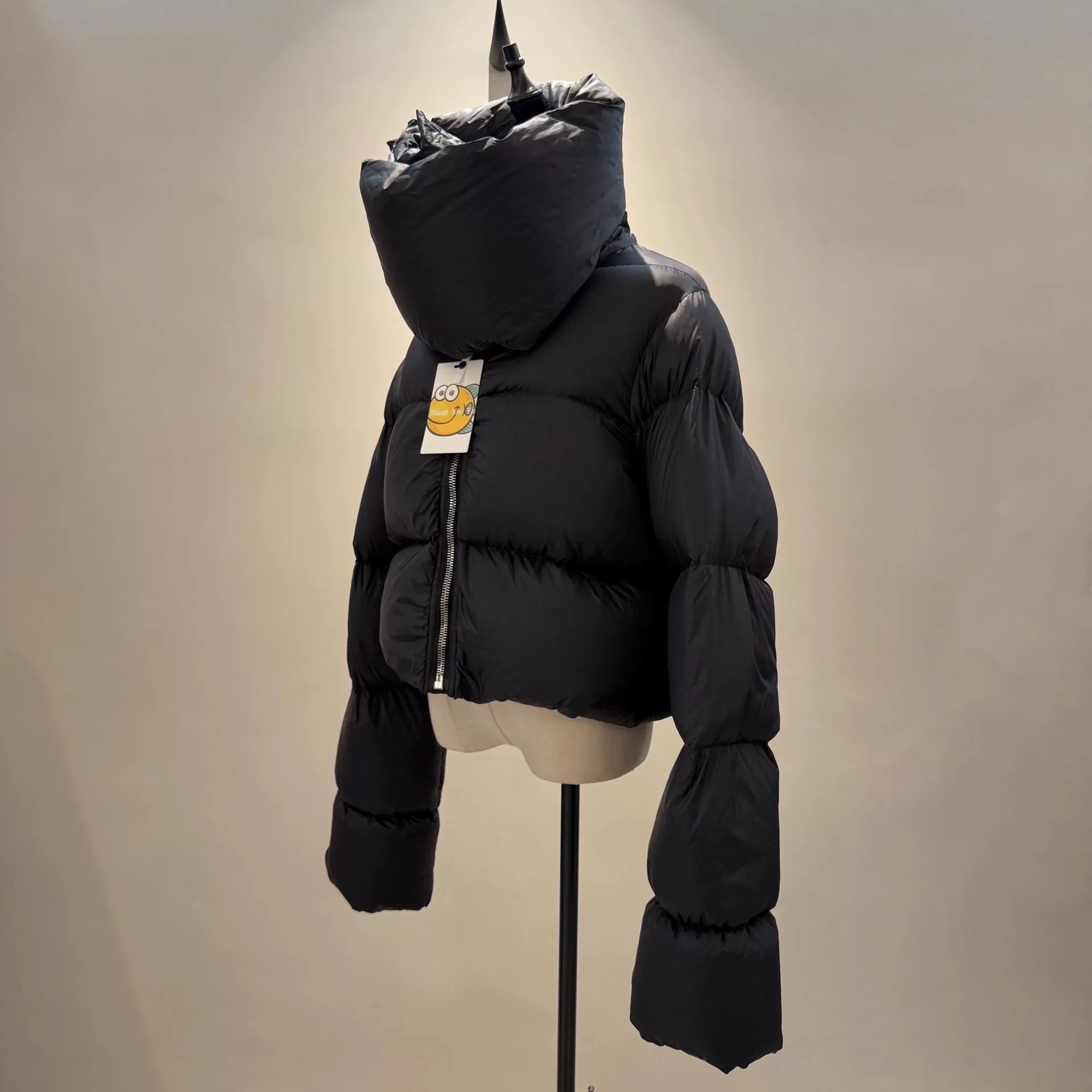 Rick Owens rick owens black puffer jacket with collar Size US M / EU 48-50 / 2 - 1 Thumbnail