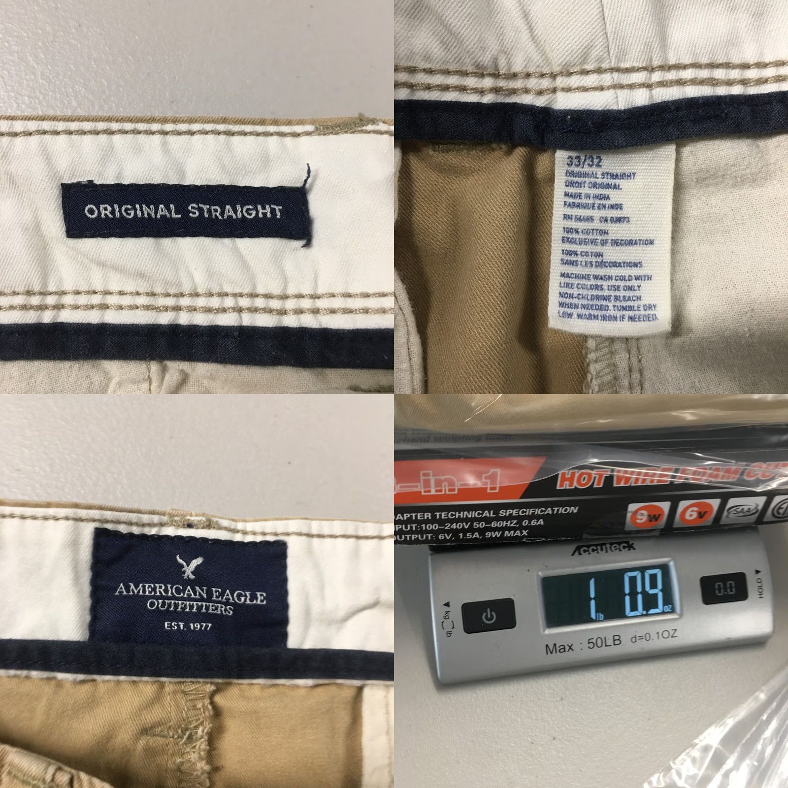 American Eagle Outfitters American Eagle Outfitters Original Straight Pants Mens 33/32 Beige Cotton Regular Straight Pants Mens Beige Cotton 34x30 Vintage No (if applicable) Size US 33 - 9 Thumbnail