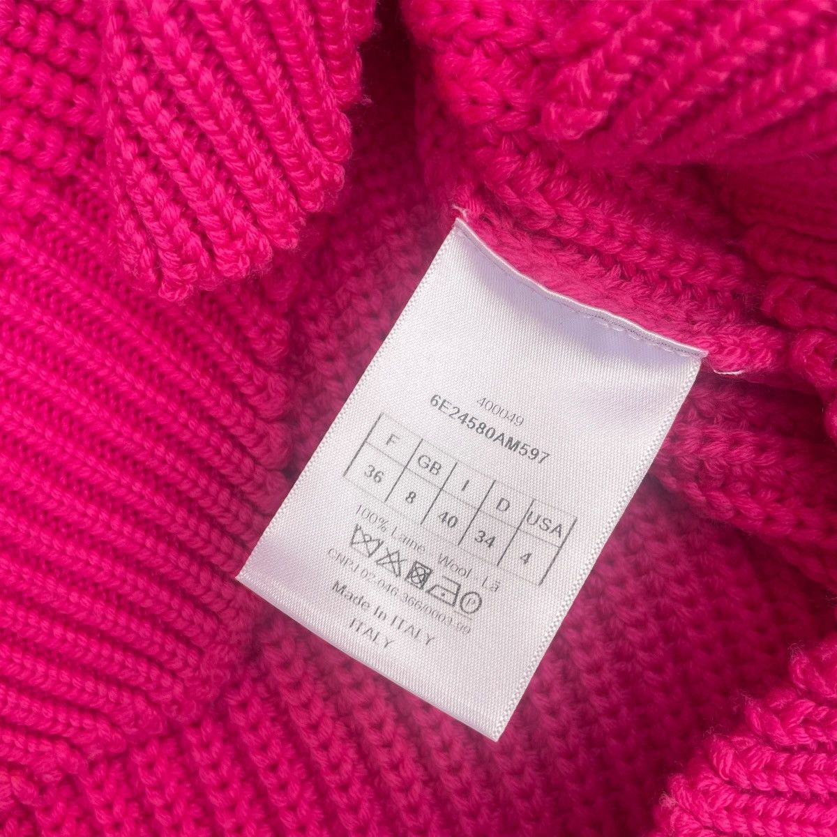 Dior Christian Dior Wool Chunky Knit Cropped Sweater Pullover Size S / US 4 / IT 40 - 5 Thumbnail