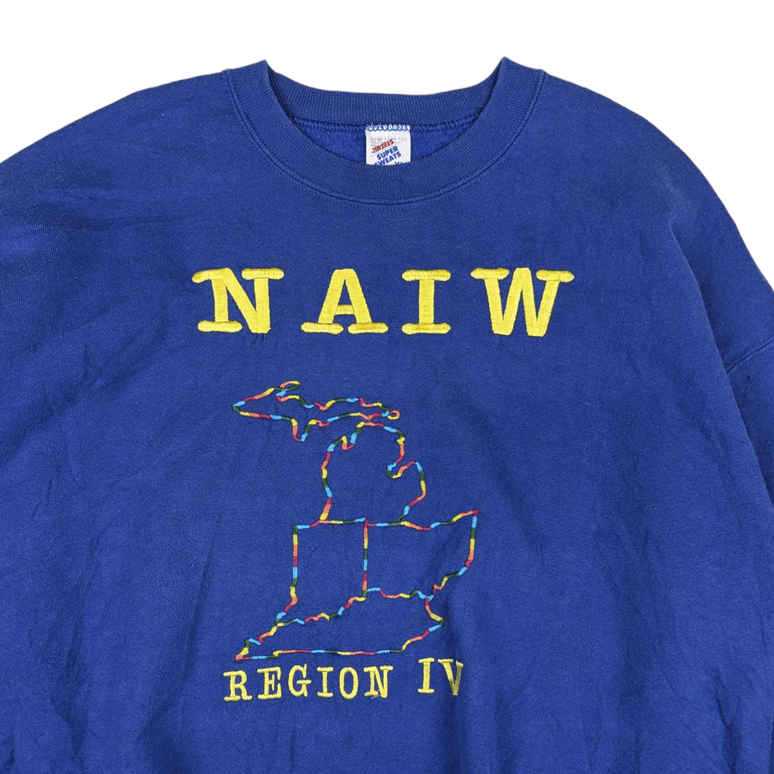 Jerzees Vintage 90's JERZEES NAIW Region IV Jumper Sweatshirt Size US XL / EU 56 / 4 - 4 Thumbnail
