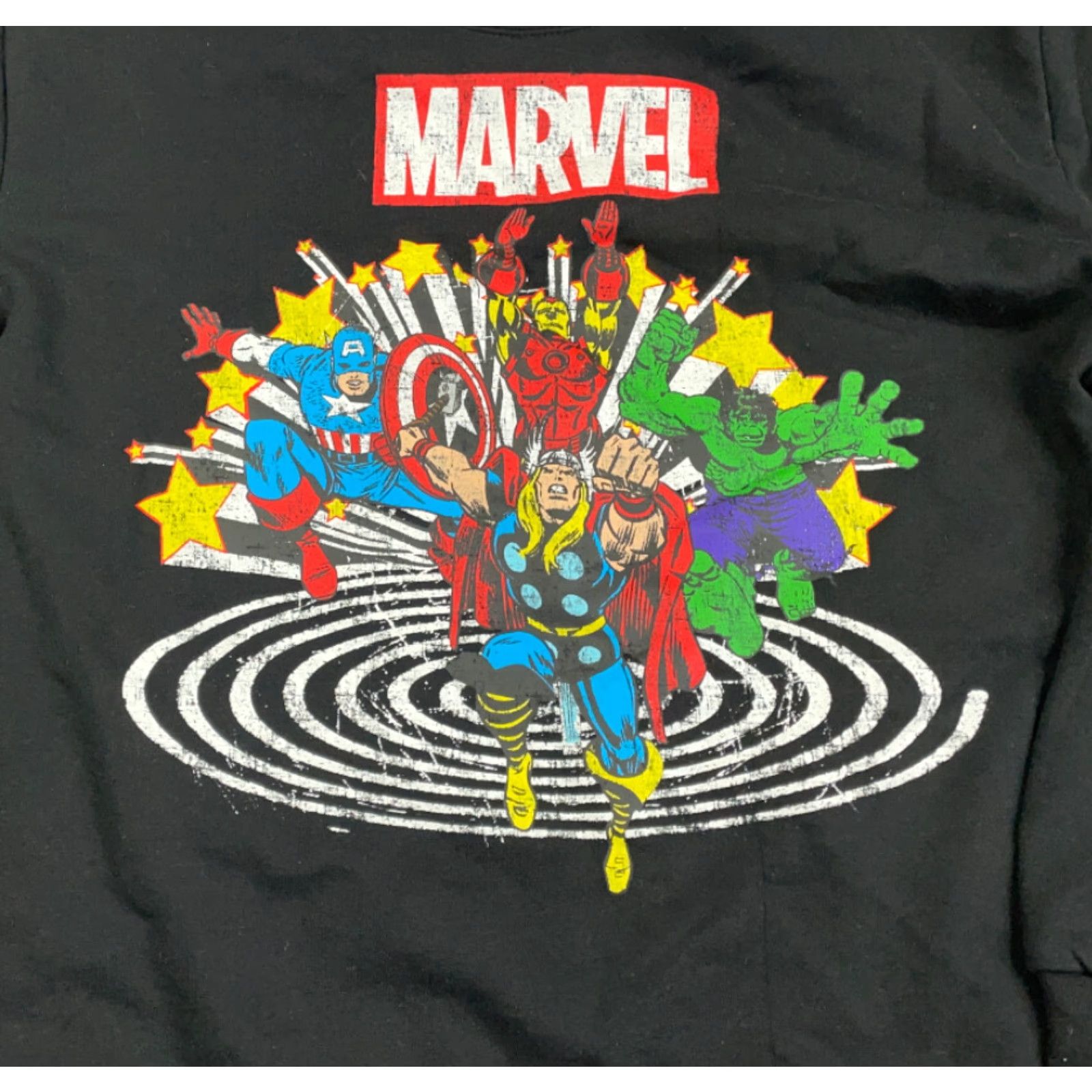 Vintage Marvel Avengers Sweatshirt Double Sided Print Adult Small Hulk Iron Man Thor Size US S / EU 44-46 / 1 - 5 Thumbnail
