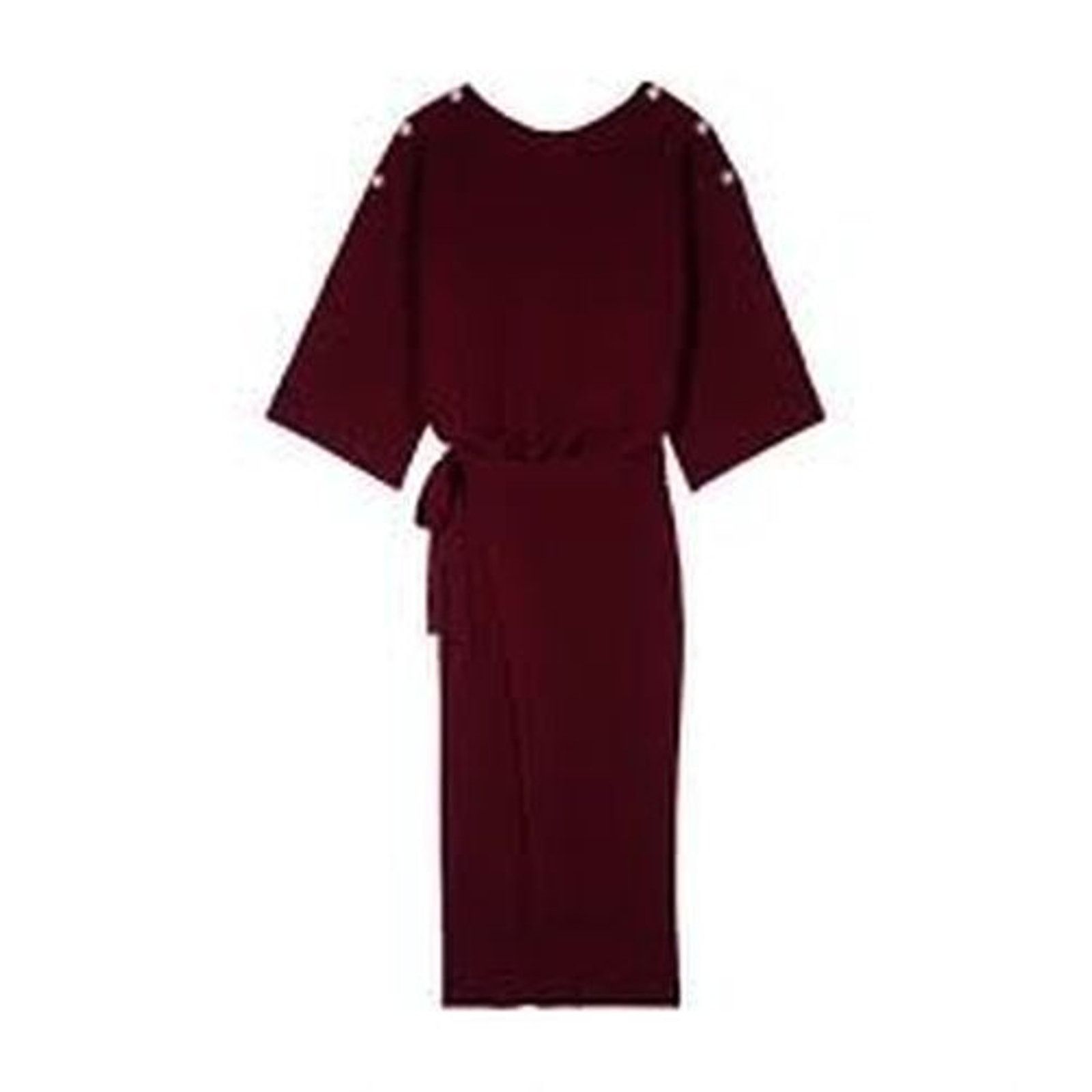 ba&sh BA&SH Rahlia Ribbed Wool Wrap Skirt Midi Sweater Dress Sz S Size S / US 4 / IT 40 - 2 Thumbnail