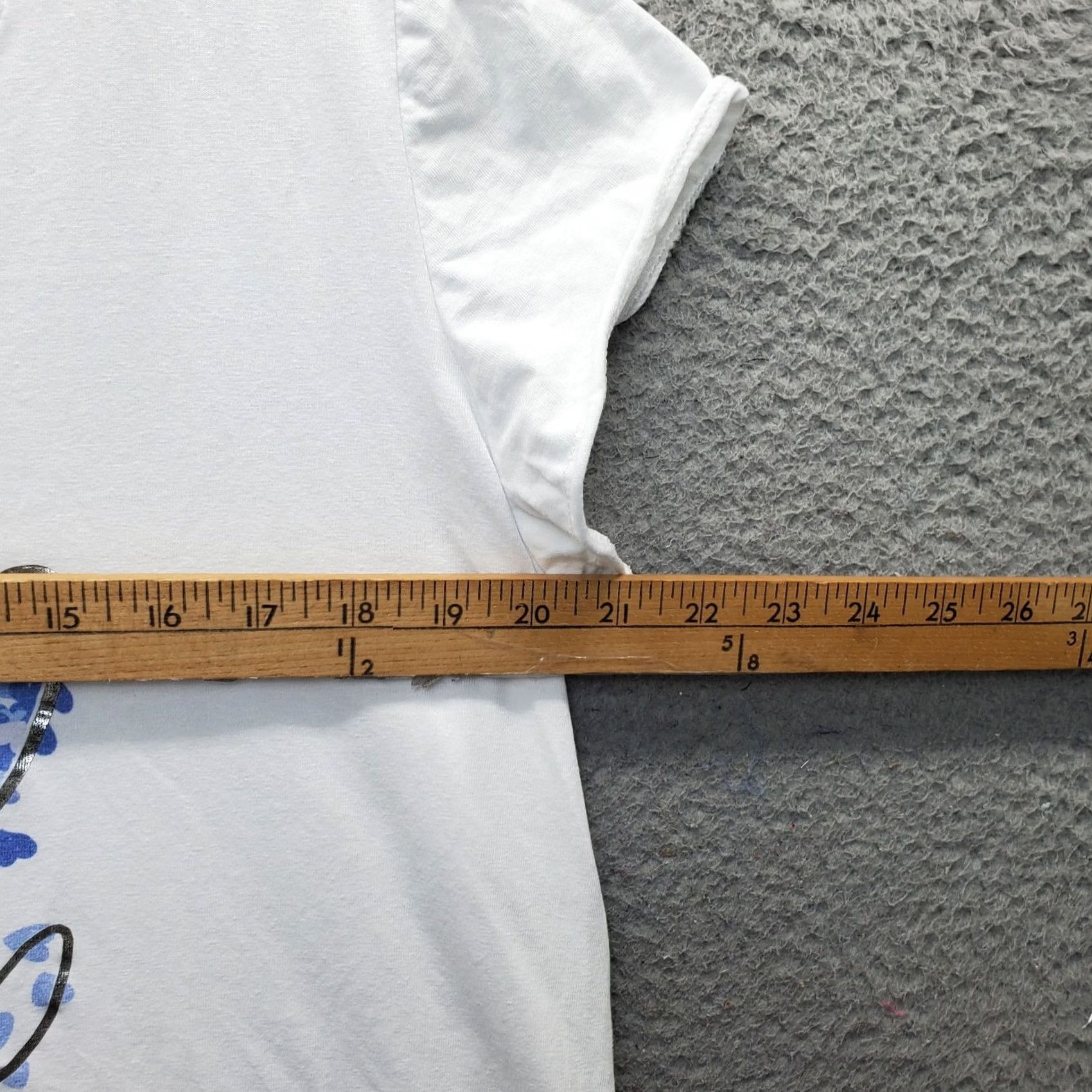Vintage Femme Fatale Womens T-Shirt White Heart Print Short Sleeve High Low Size L / US 10 / IT 46 - 4 Thumbnail