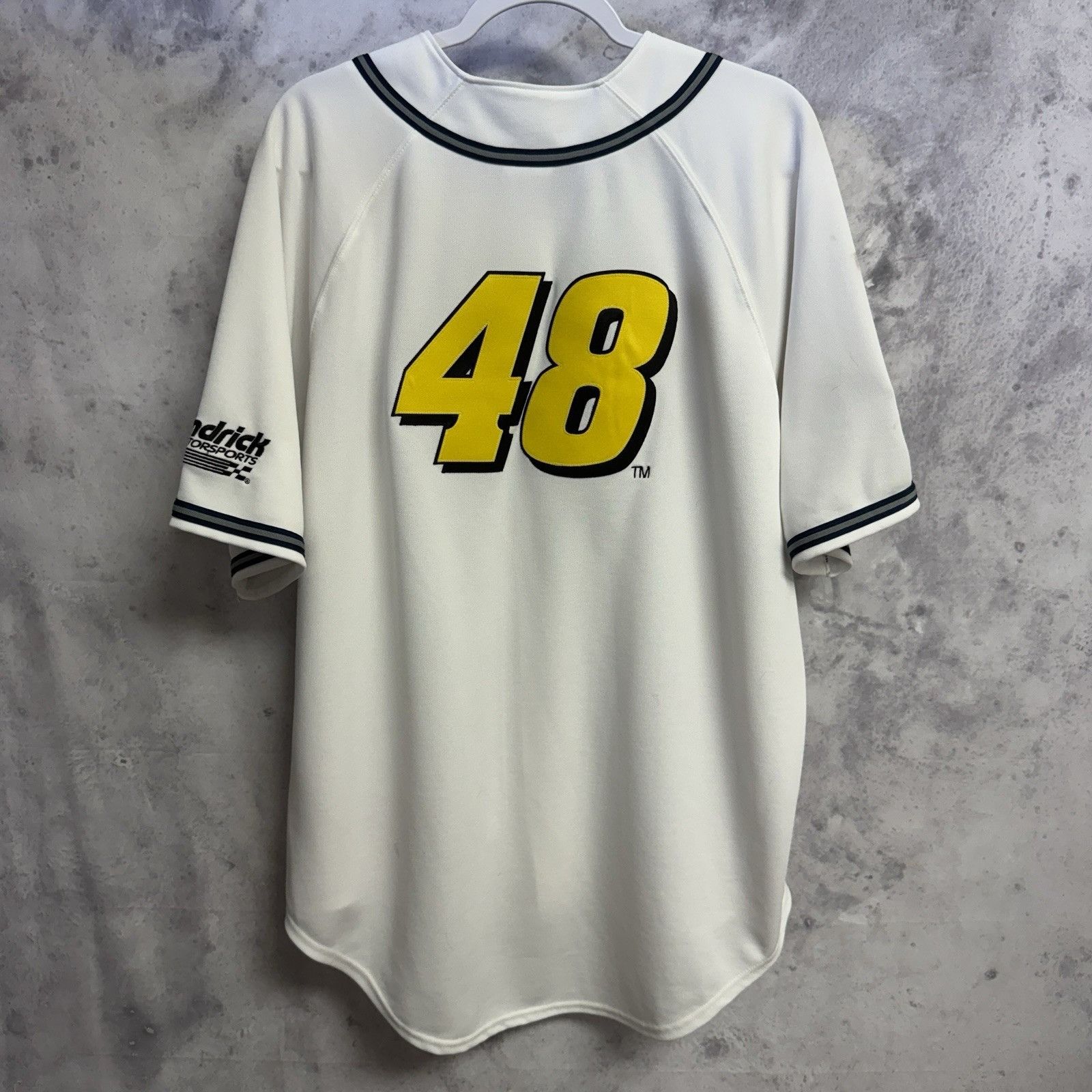 Chase Authentics Jimmy Johnson 48 Nascar Jersey Mens XL White Chase Authentic Size US XL / EU 56 / 4 - 3 Thumbnail
