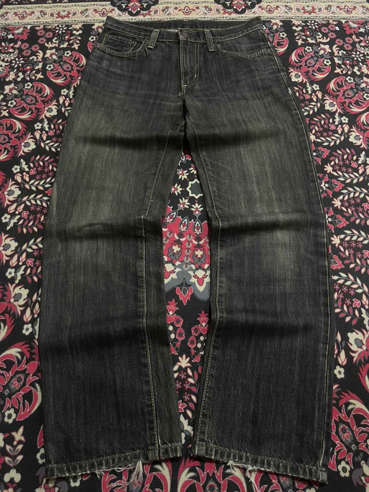 If Six Was Nine ⚡️Grunge⚡️Vintage Edwin Made in Japan Dark Wash Repair Jeans Size US 28 / EU 44 - 1 Thumbnail